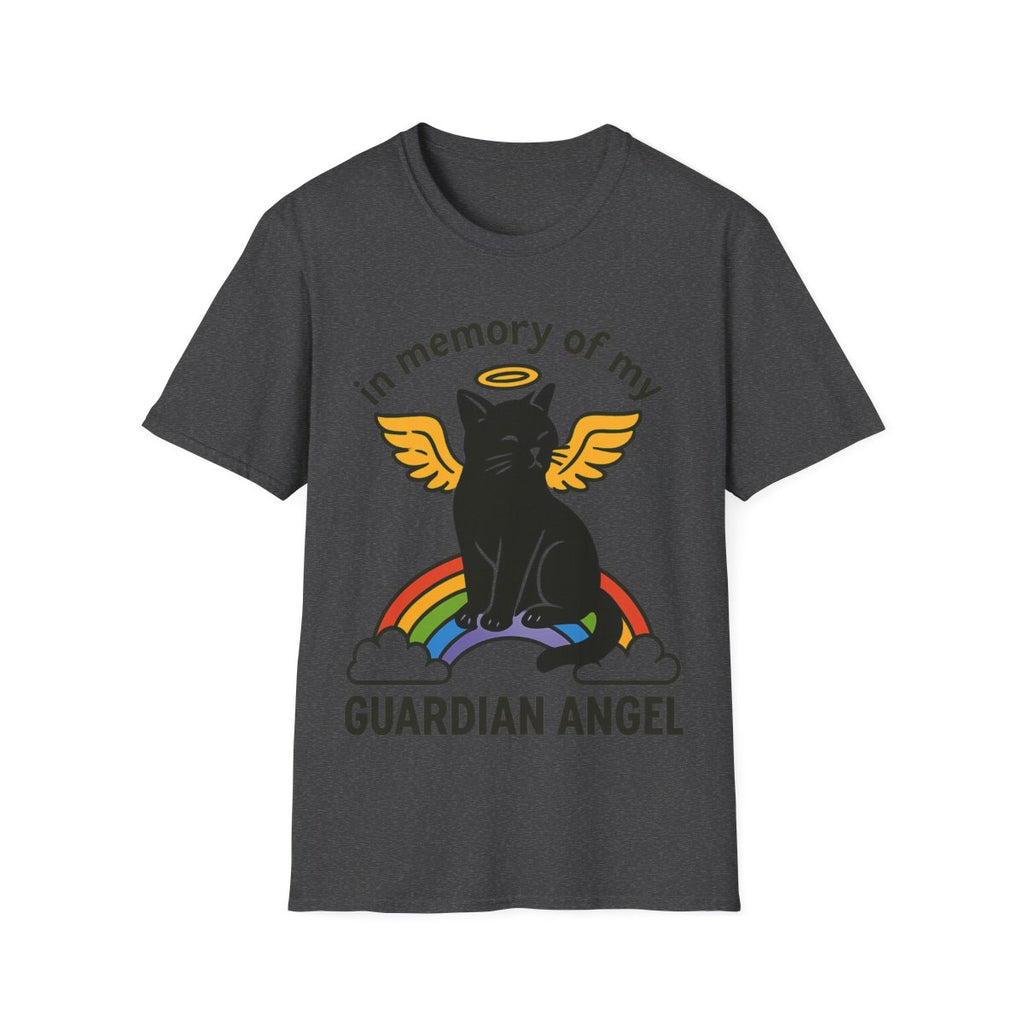 Rainbow Bridge Cat Memorial Shirt, Guardian Angel Cat Tshirt, Pet Loss Sympathy Gift, Cat Remembrance Shirt, Cat Lover Grief Gift
