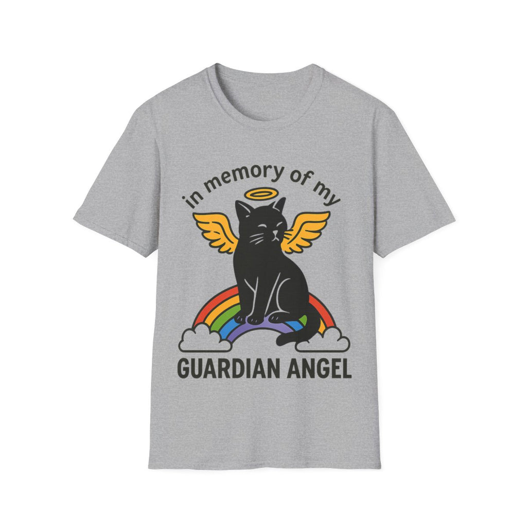 Rainbow Bridge Cat Memorial Shirt, Guardian Angel Cat Tshirt, Pet Loss Sympathy Gift, Cat Remembrance Shirt, Cat Lover Grief Gift