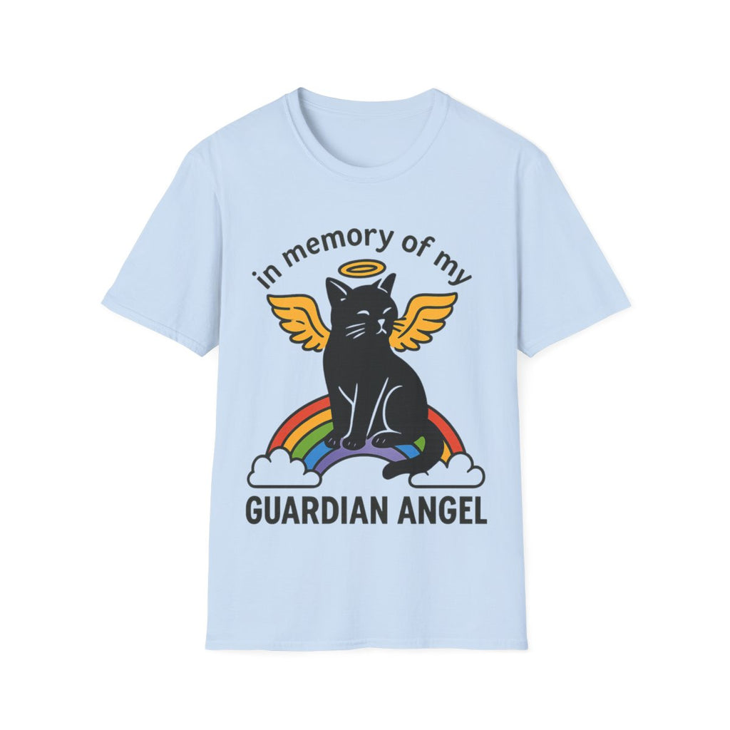 Rainbow Bridge Cat Memorial Shirt, Guardian Angel Cat Tshirt, Pet Loss Sympathy Gift, Cat Remembrance Shirt, Cat Lover Grief Gift