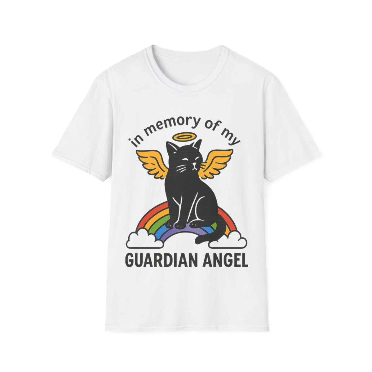 Rainbow Bridge Cat Memorial Shirt, Guardian Angel Cat Tshirt, Pet Loss Sympathy Gift, Cat Remembrance Shirt, Cat Lover Grief Gift