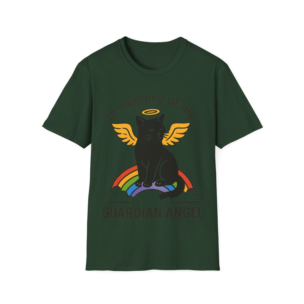 Rainbow Bridge Cat Memorial Shirt, Guardian Angel Cat Tshirt, Pet Loss Sympathy Gift, Cat Remembrance Shirt, Cat Lover Grief Gift