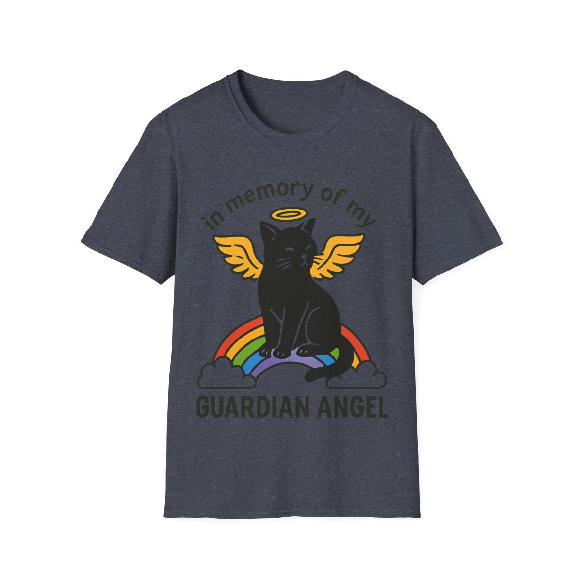 Rainbow Bridge Cat Memorial Shirt, Guardian Angel Cat Tshirt, Pet Loss Sympathy Gift, Cat Remembrance Shirt, Cat Lover Grief Gift