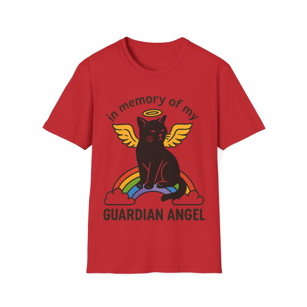 Rainbow Bridge Cat Memorial Shirt, Guardian Angel Cat Tshirt, Pet Loss Sympathy Gift, Cat Remembrance Shirt, Cat Lover Grief Gift