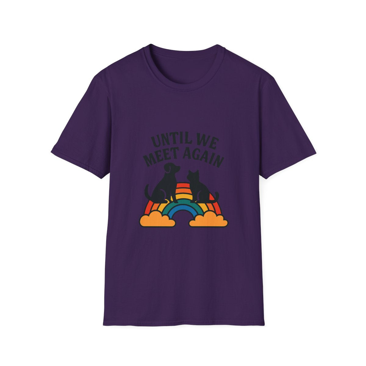 Rainbow Bridge Pet Memorial Shirt, Until We Meet Again Dog Cat Loss Gift, Pet Remembrance Tee, Sympathy Gift for Pet Loss Grief