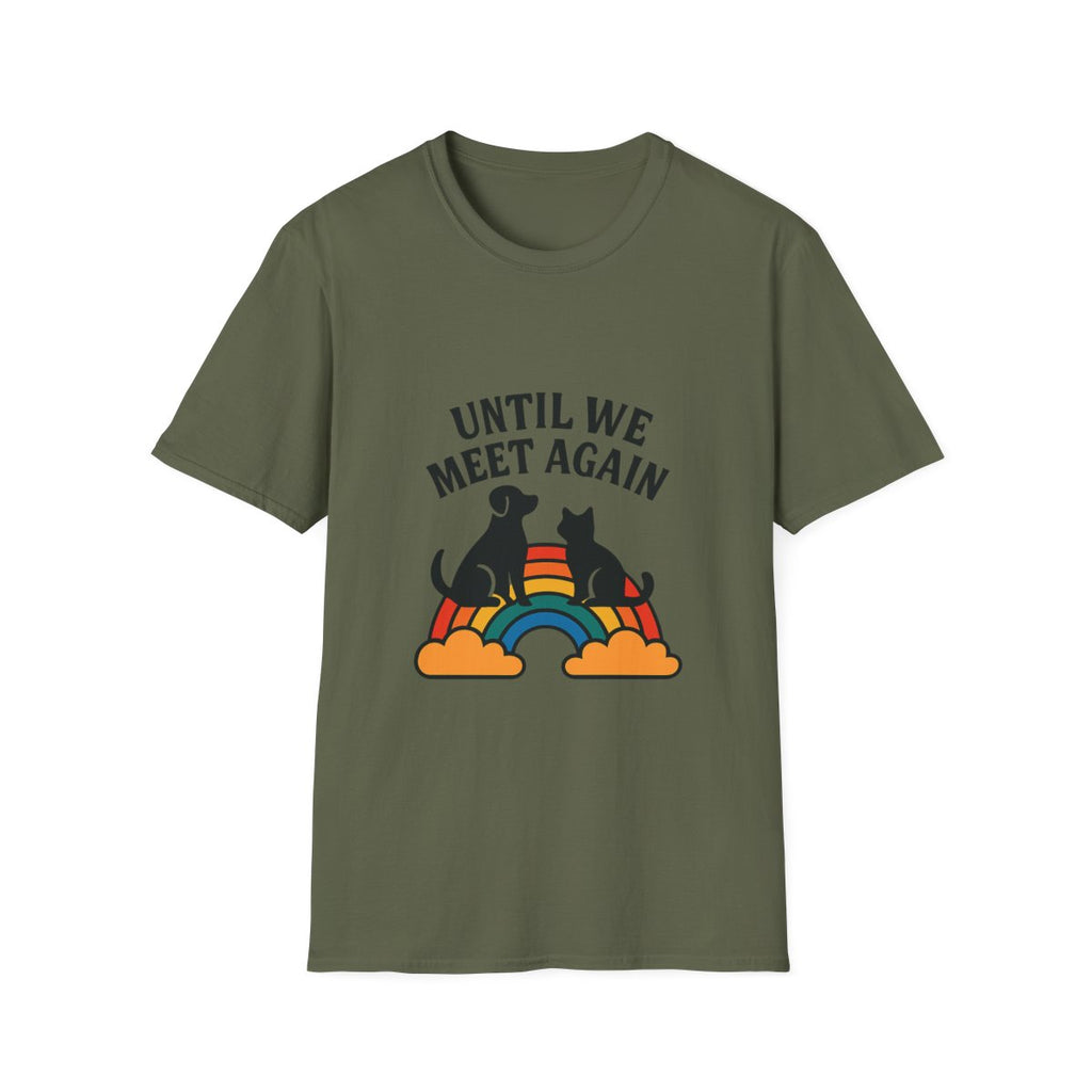 Rainbow Bridge Pet Memorial Shirt, Until We Meet Again Dog Cat Loss Gift, Pet Remembrance Tee, Sympathy Gift for Pet Loss Grief
