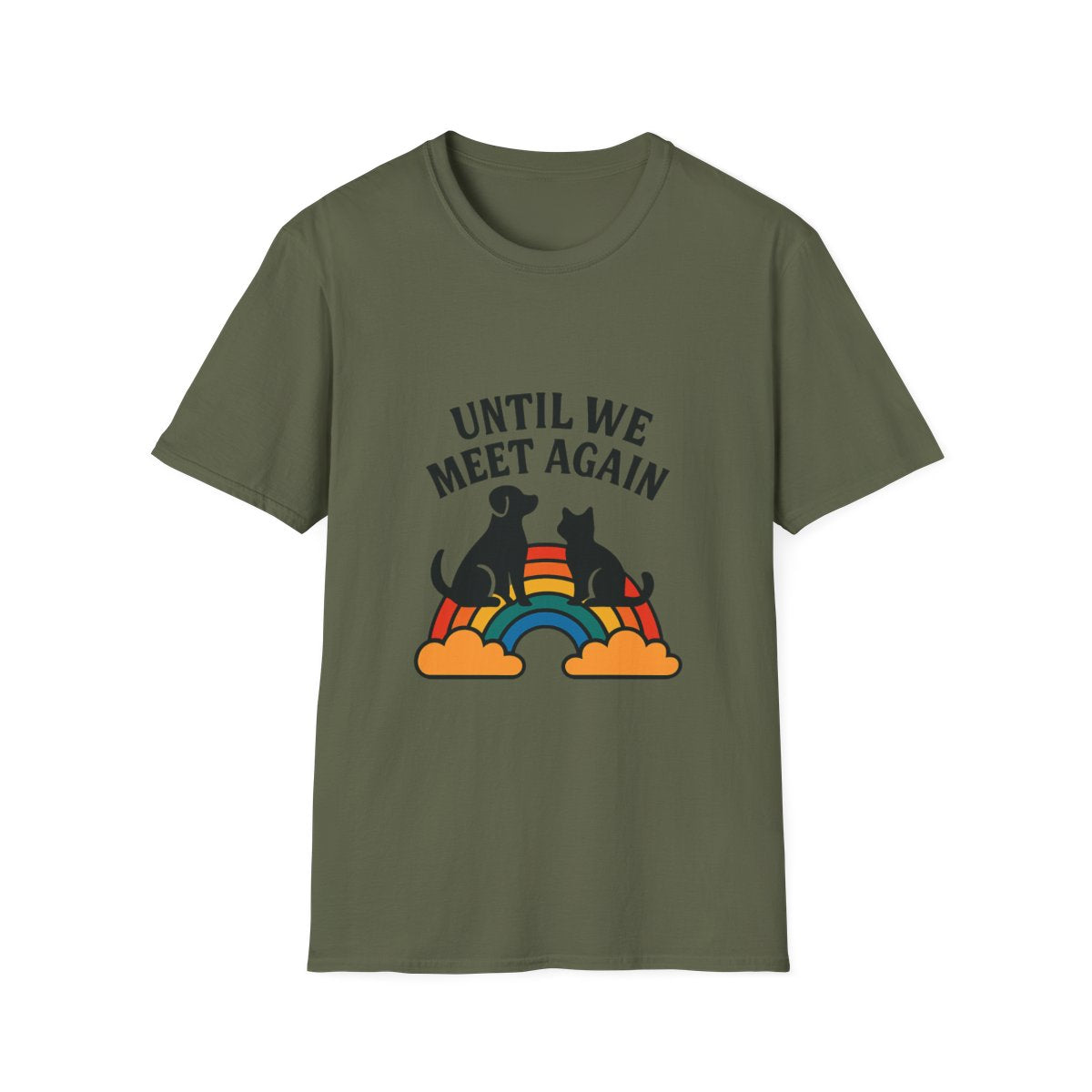 Rainbow Bridge Pet Memorial Shirt, Until We Meet Again Dog Cat Loss Gift, Pet Remembrance Tee, Sympathy Gift for Pet Loss Grief