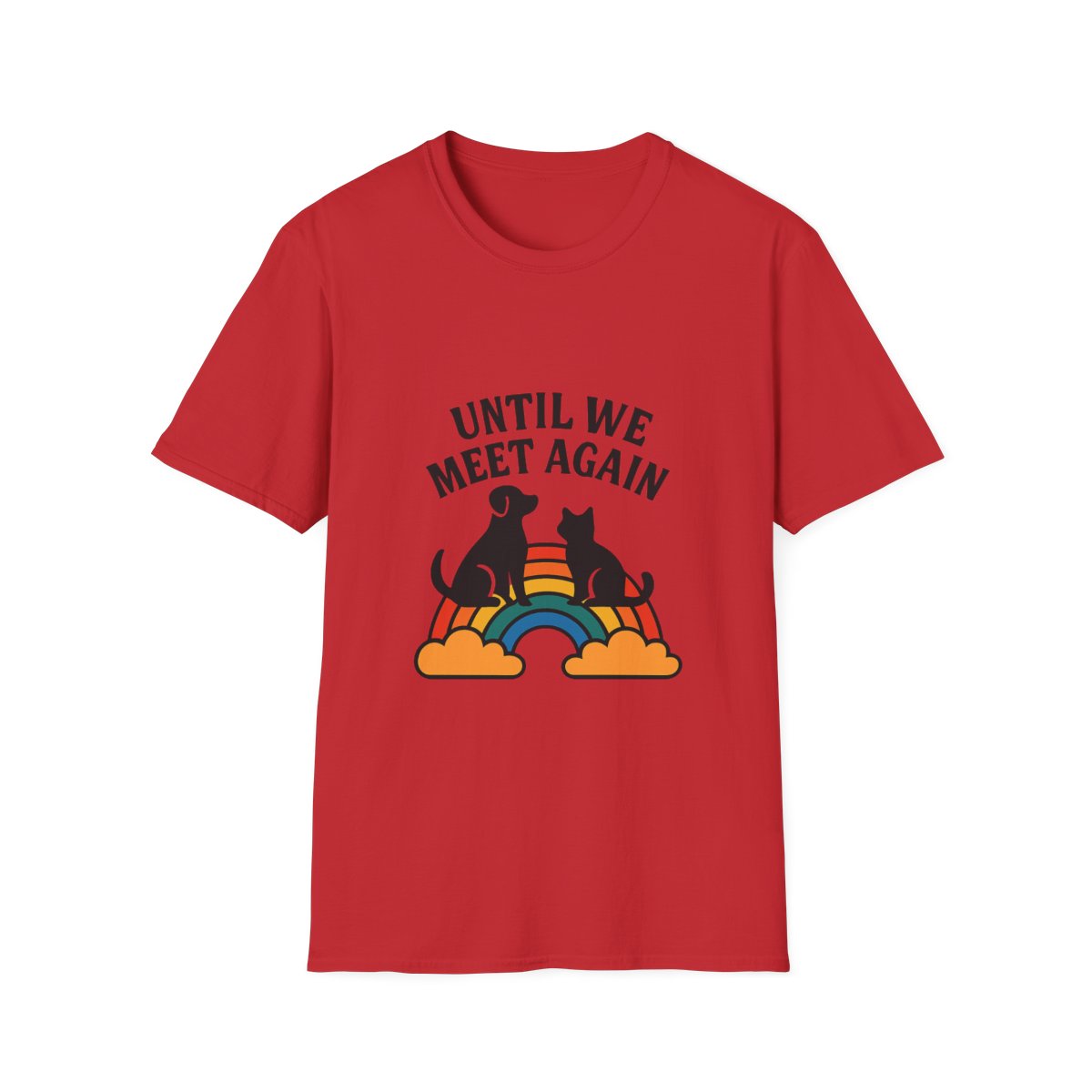 Rainbow Bridge Pet Memorial Shirt, Until We Meet Again Dog Cat Loss Gift, Pet Remembrance Tee, Sympathy Gift for Pet Loss Grief