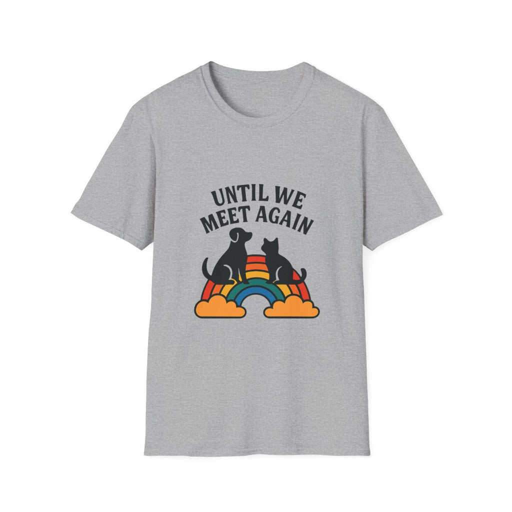 Rainbow Bridge Pet Memorial Shirt, Until We Meet Again Dog Cat Loss Gift, Pet Remembrance Tee, Sympathy Gift for Pet Loss Grief