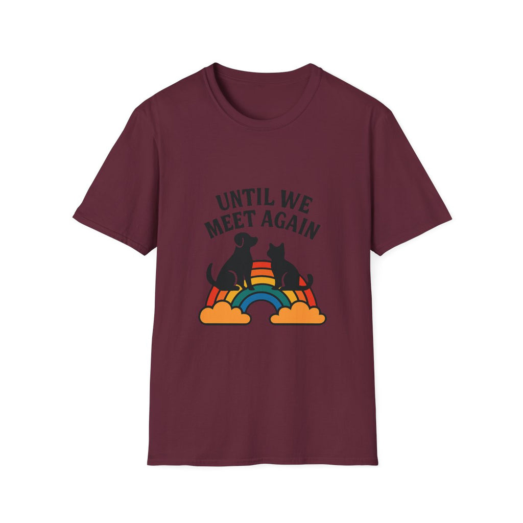 Rainbow Bridge Pet Memorial Shirt, Until We Meet Again Dog Cat Loss Gift, Pet Remembrance Tee, Sympathy Gift for Pet Loss Grief