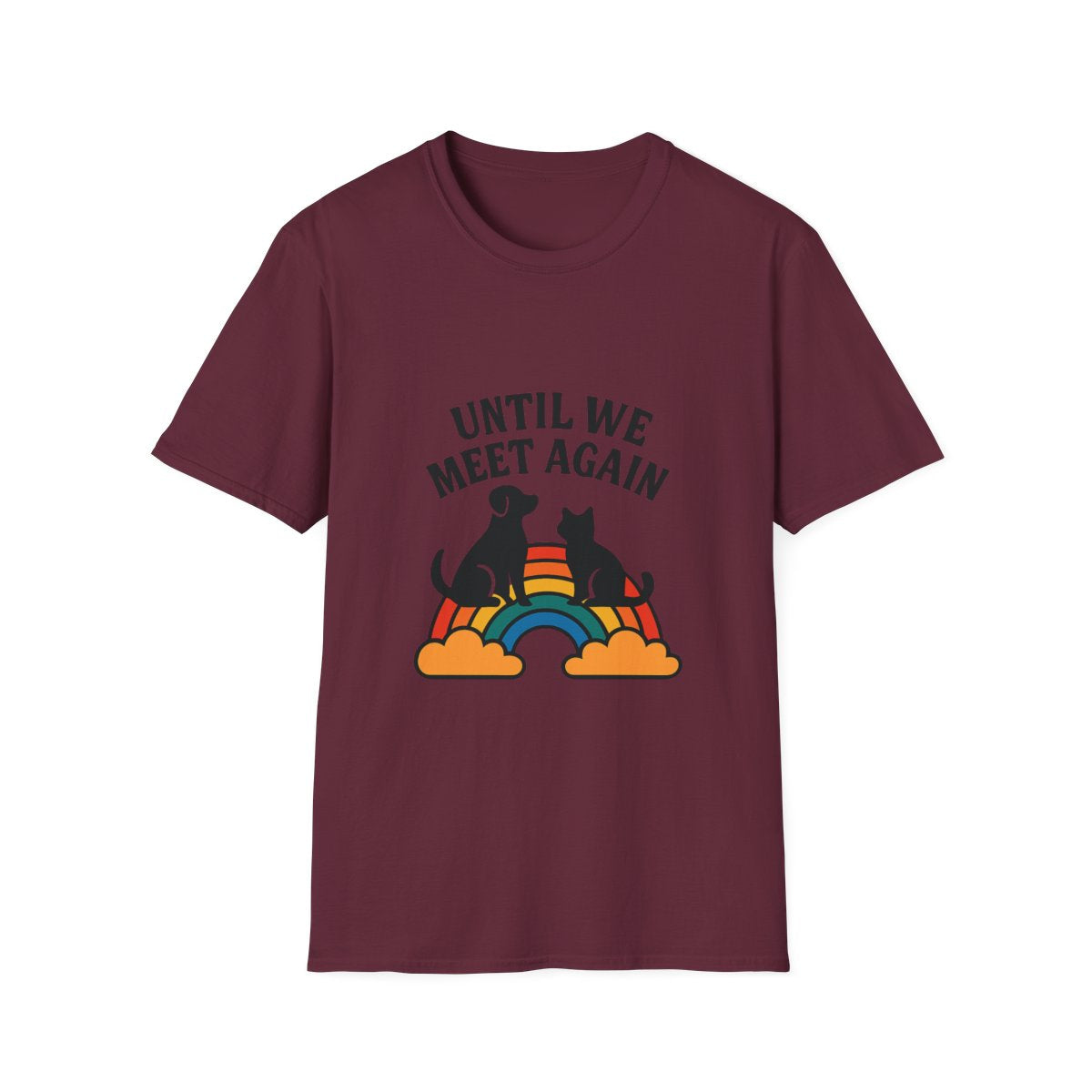 Rainbow Bridge Pet Memorial Shirt, Until We Meet Again Dog Cat Loss Gift, Pet Remembrance Tee, Sympathy Gift for Pet Loss Grief