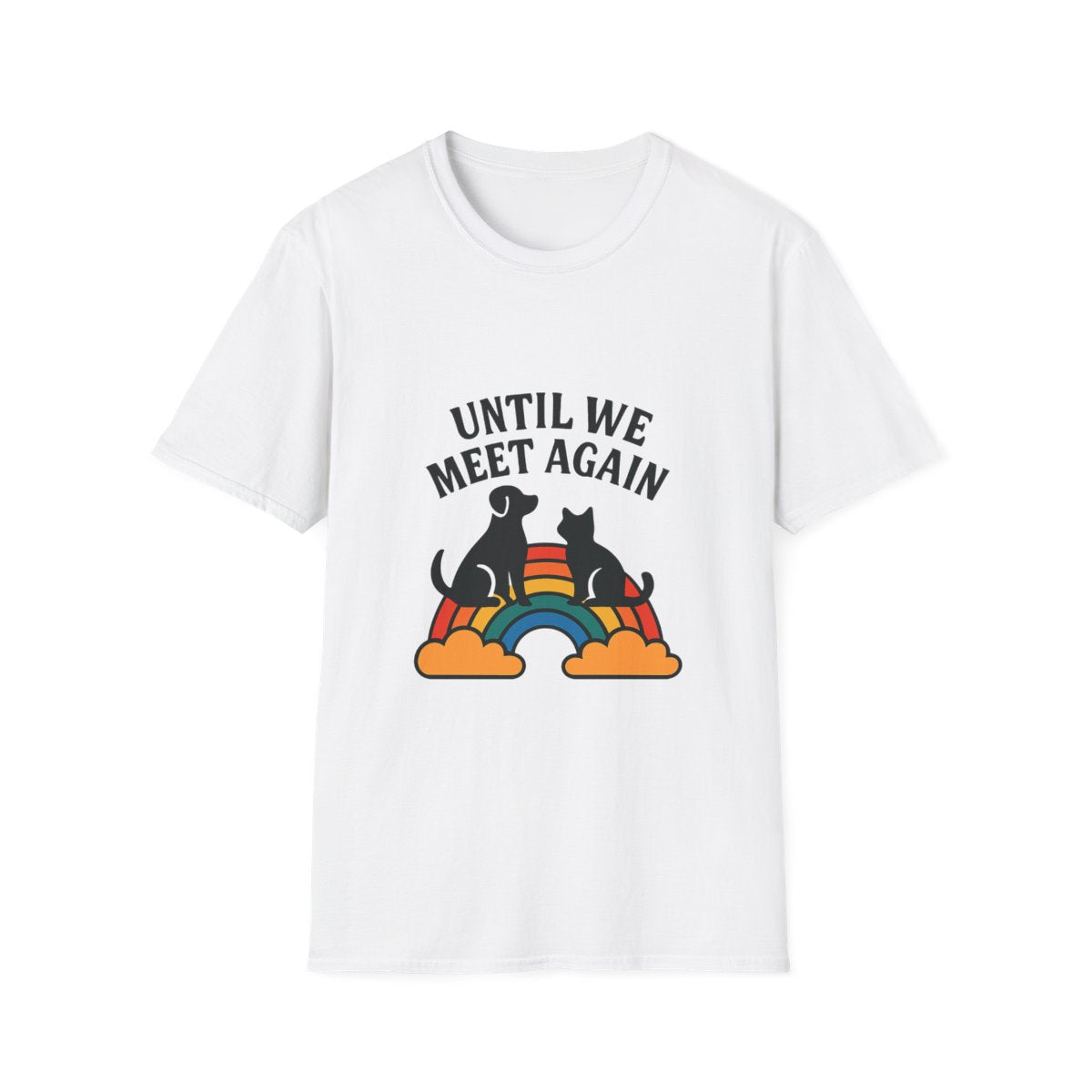 Rainbow Bridge Pet Memorial Shirt, Until We Meet Again Dog Cat Loss Gift, Pet Remembrance Tee, Sympathy Gift for Pet Loss Grief