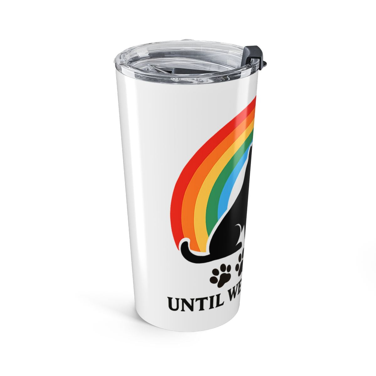 Rainbow Bridge Pet Memorial Tumbler, Dog Cat Loss Gift, Pet Sympathy Gift, Until We Meet Again, Pet Remembrance Tumbler