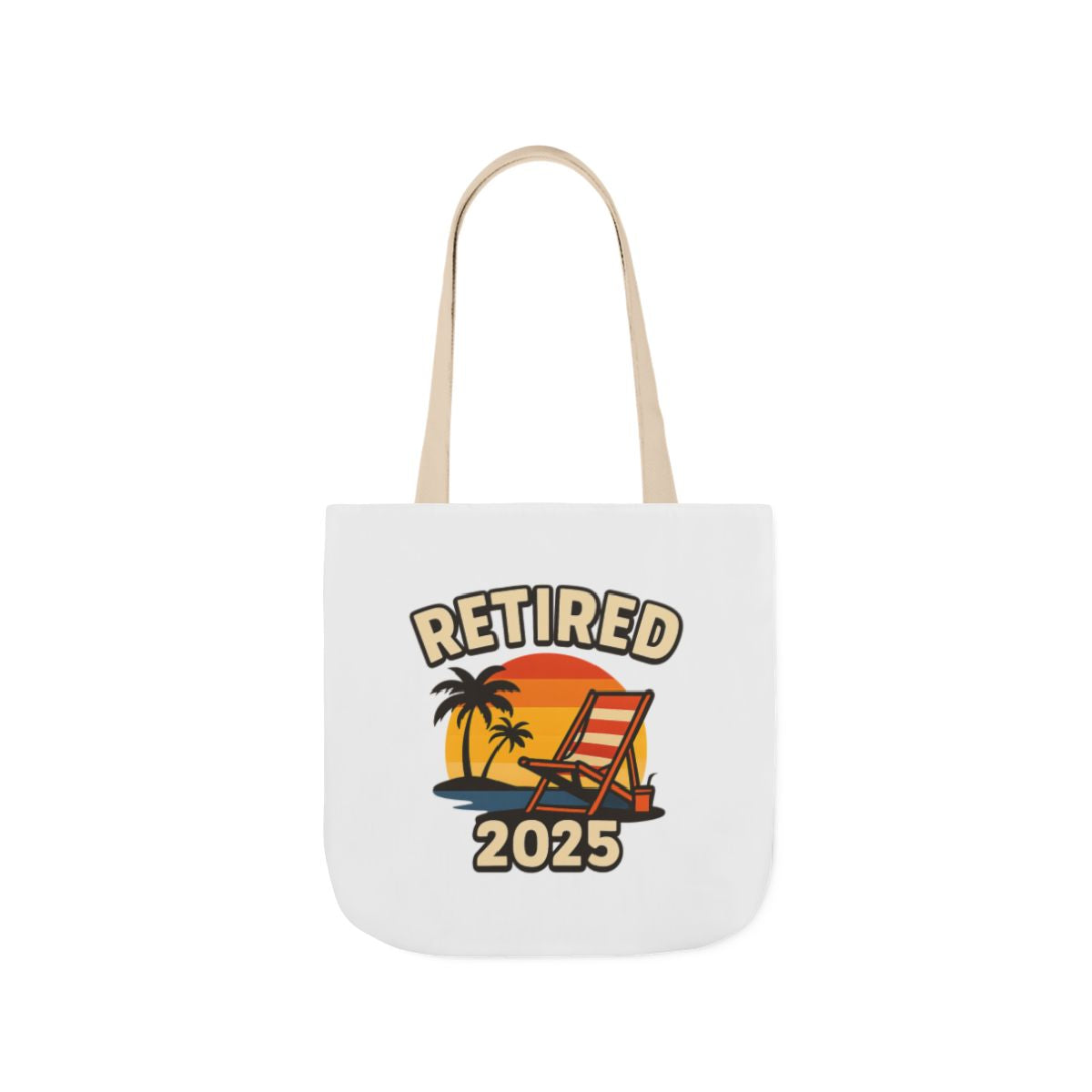 Retired 2025 Tote Bag Beach Chair Sunset Retirement Gift Retiree Beach Bag Retirement Party Favor Coworker Gift Farewell Gift