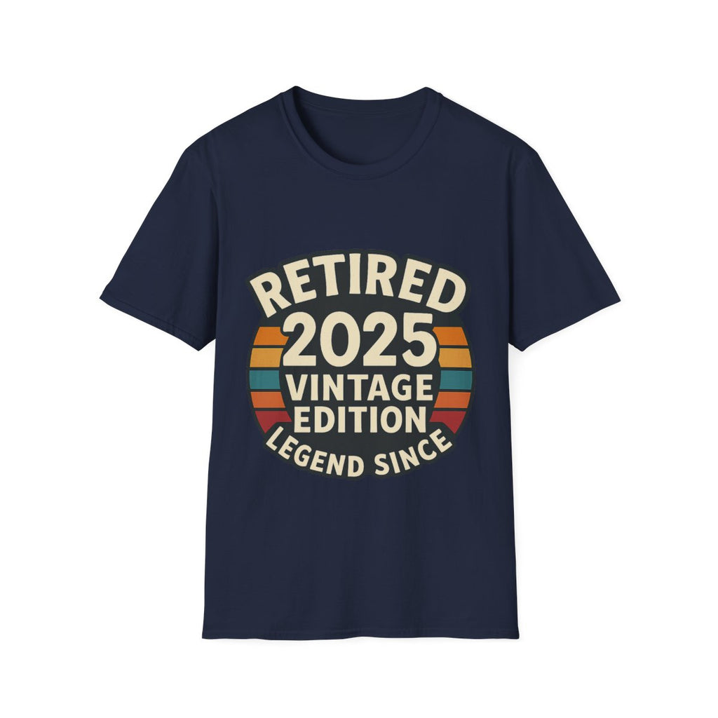 Retired 2025 Vintage Edition T-Shirt, Retirement Gift for Coworker Dad Grandpa, Funny Retirement Party Shirt, Legend Since 2025