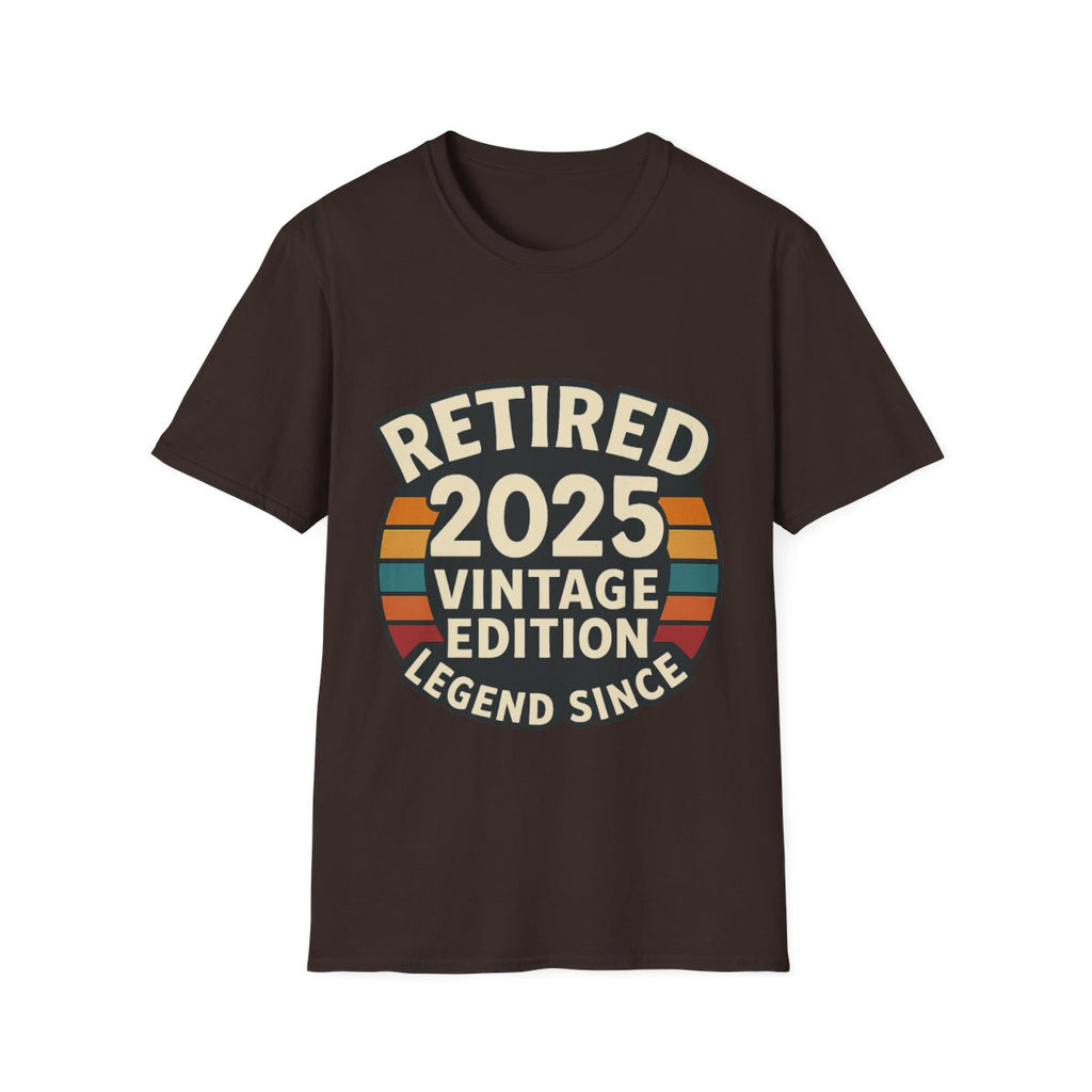 Retired 2025 Vintage Edition T-Shirt, Retirement Gift for Coworker Dad Grandpa, Funny Retirement Party Shirt, Legend Since 2025