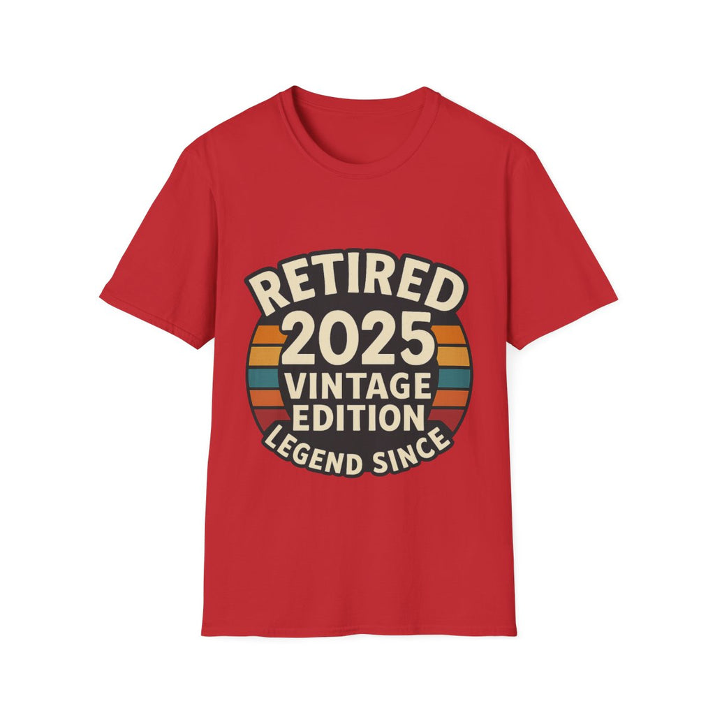 Retired 2025 Vintage Edition T-Shirt, Retirement Gift for Coworker Dad Grandpa, Funny Retirement Party Shirt, Legend Since 2025