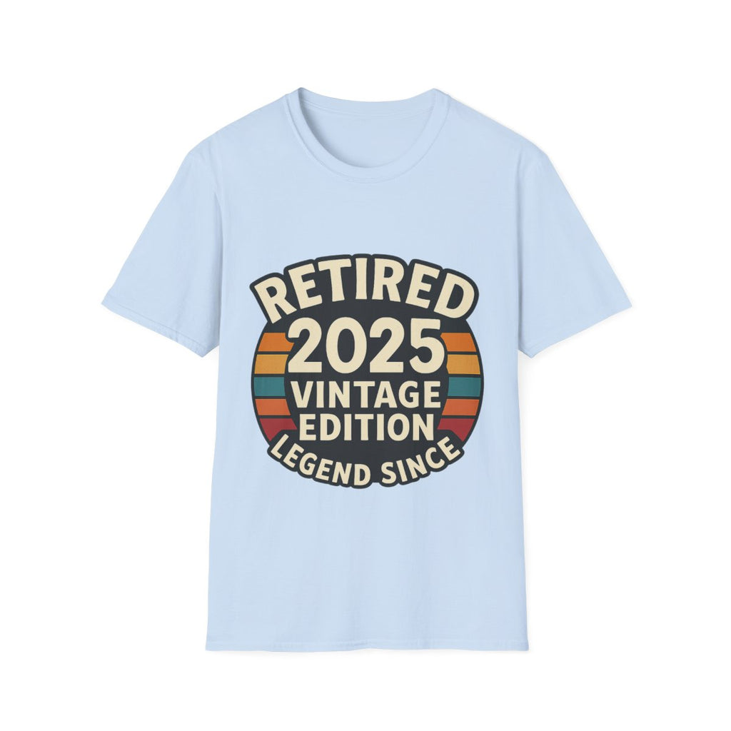 Retired 2025 Vintage Edition T-Shirt, Retirement Gift for Coworker Dad Grandpa, Funny Retirement Party Shirt, Legend Since 2025