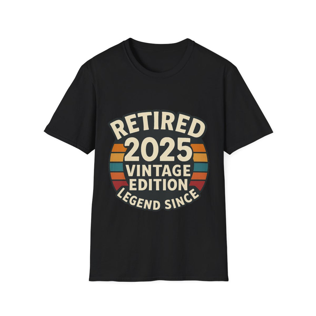 Retired 2025 Vintage Edition T-Shirt, Retirement Gift for Coworker Dad Grandpa, Funny Retirement Party Shirt, Legend Since 2025