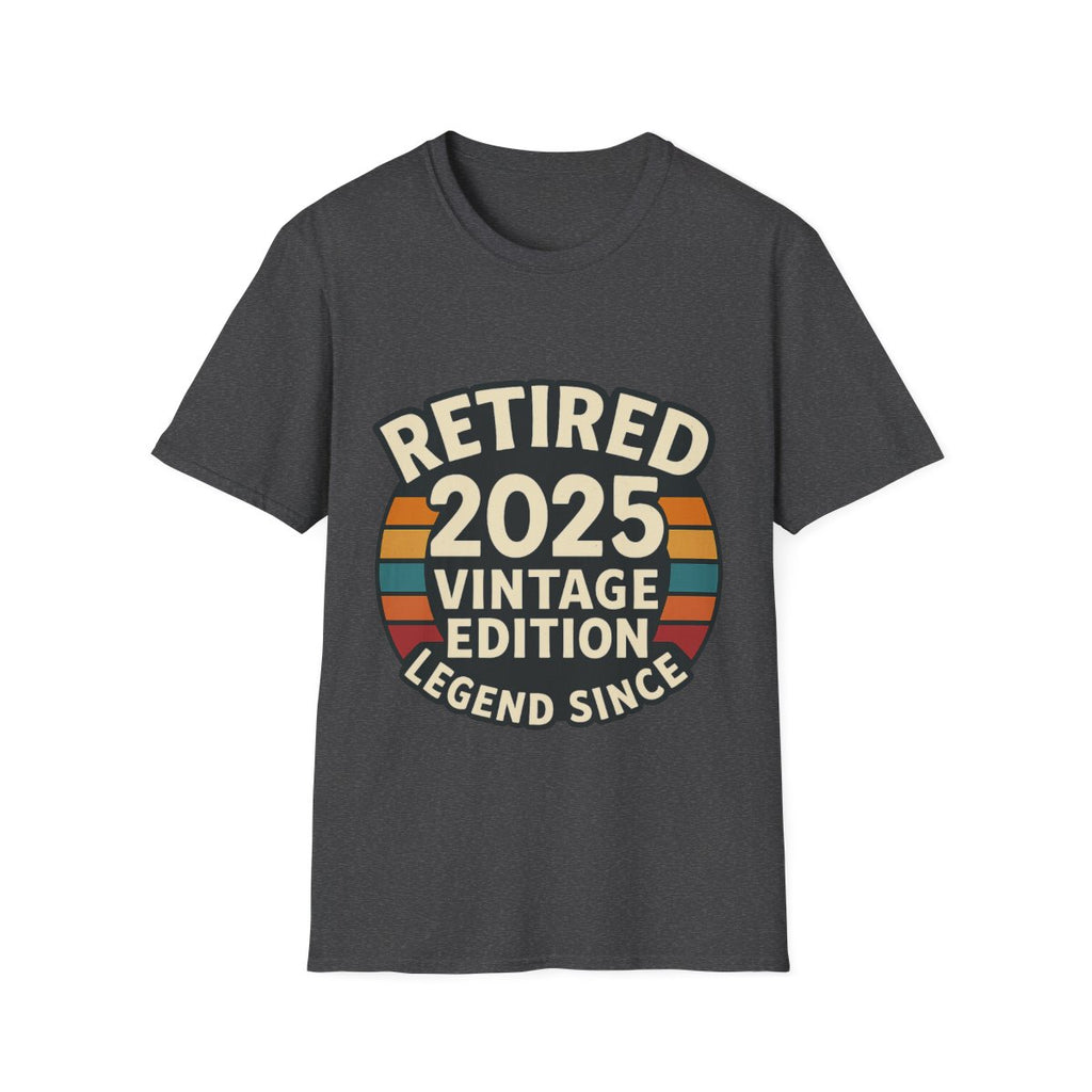 Retired 2025 Vintage Edition T-Shirt, Retirement Gift for Coworker Dad Grandpa, Funny Retirement Party Shirt, Legend Since 2025