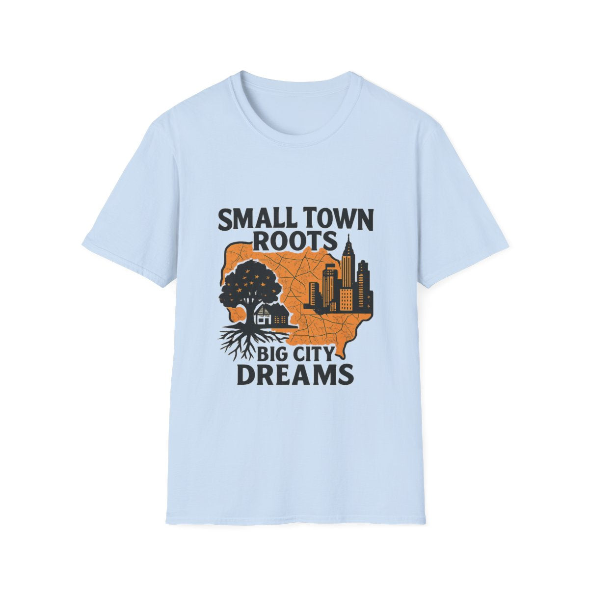 Small Town Roots Big City Dreams Shirt, Hometown Pride Tshirt, Nostalgia Gift, Moving Away Shirt, Hometown T-shirt, Vintage Map Tee