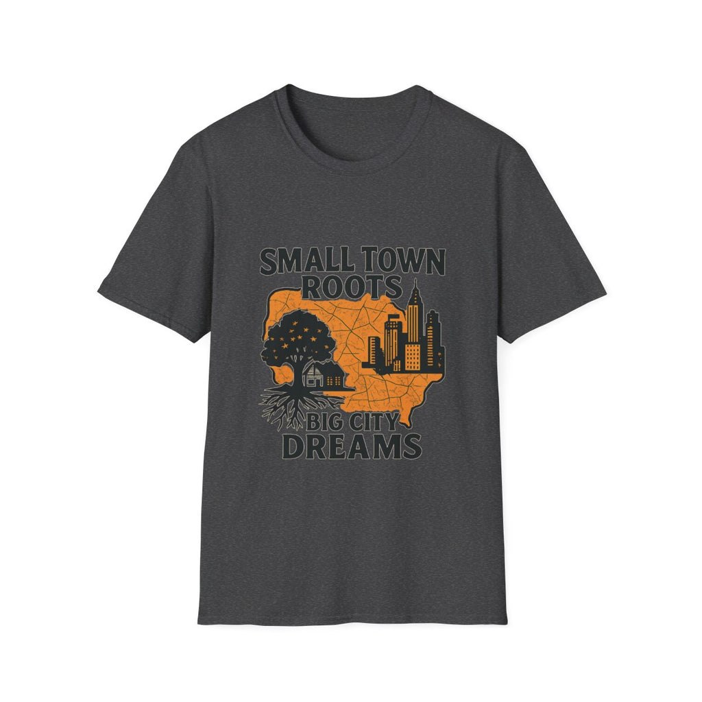 Small Town Roots Big City Dreams Shirt, Hometown Pride Tshirt, Nostalgia Gift, Moving Away Shirt, Hometown T-shirt, Vintage Map Tee
