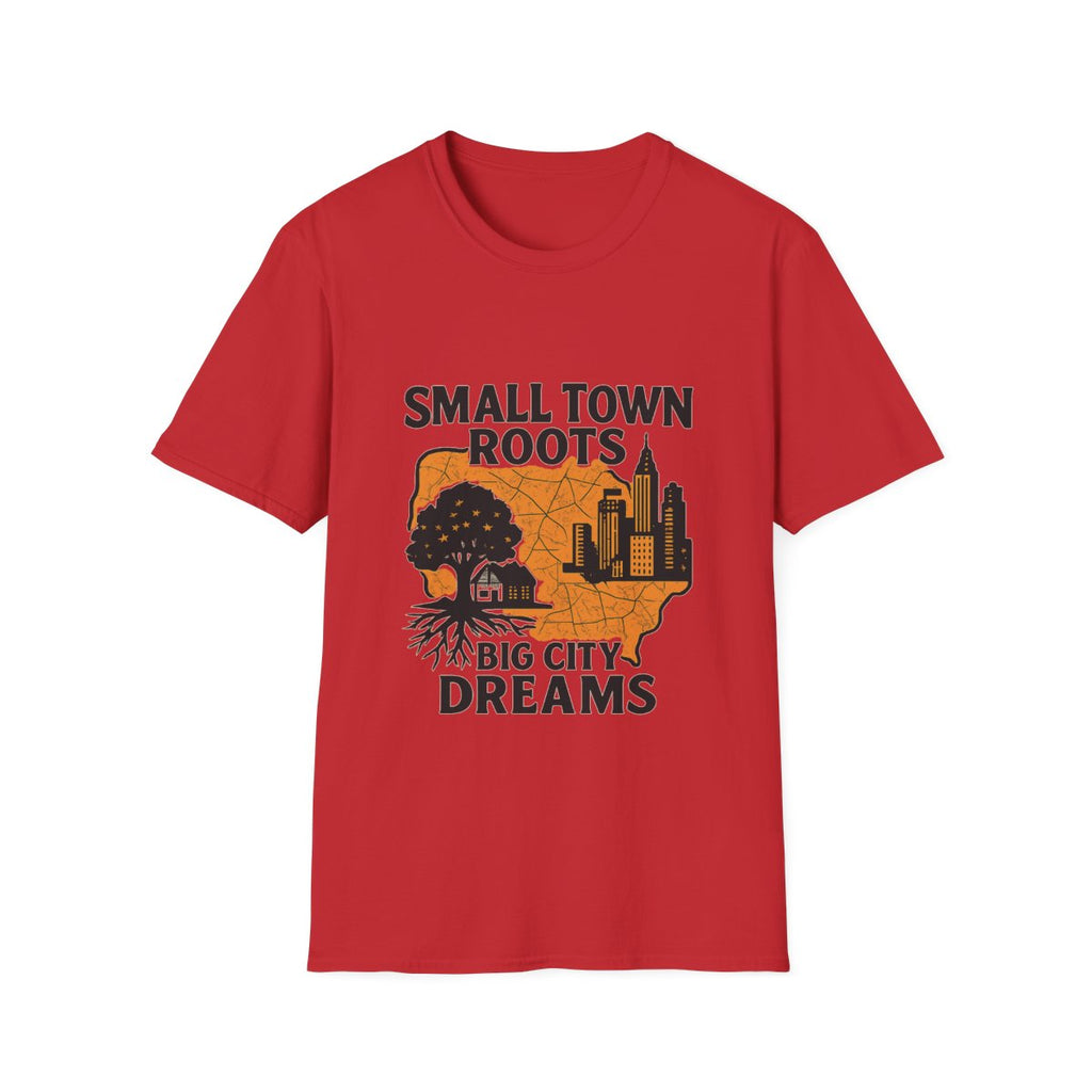 Small Town Roots Big City Dreams Shirt, Hometown Pride Tshirt, Nostalgia Gift, Moving Away Shirt, Hometown T-shirt, Vintage Map Tee