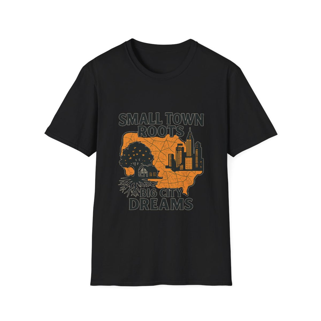 Small Town Roots Big City Dreams Shirt, Hometown Pride Tshirt, Nostalgia Gift, Moving Away Shirt, Hometown T-shirt, Vintage Map Tee