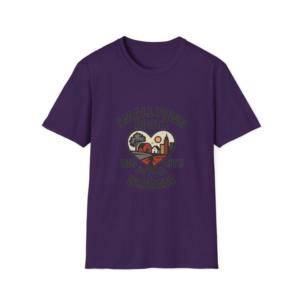 Small Town Roots Big City Dreams Shirt, Hometown Pride Tshirt, Small Town Girl Gift, Nostalgic Country Roots Tee, Moving Away Gift