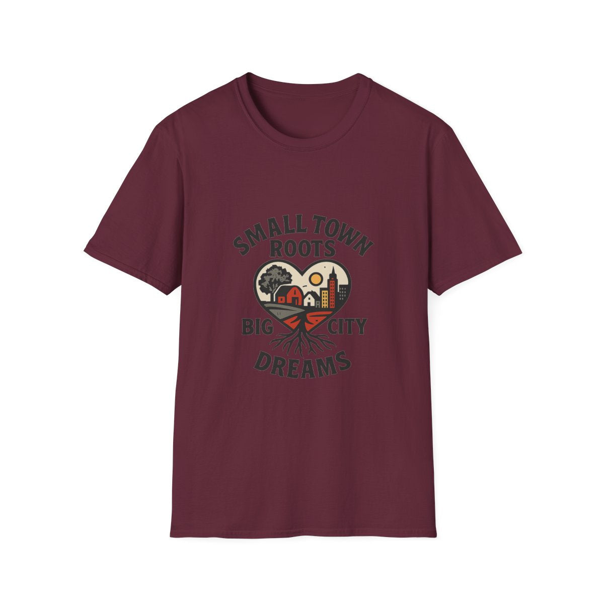 Small Town Roots Big City Dreams Shirt, Hometown Pride Tshirt, Small Town Girl Gift, Nostalgic Country Roots Tee, Moving Away Gift