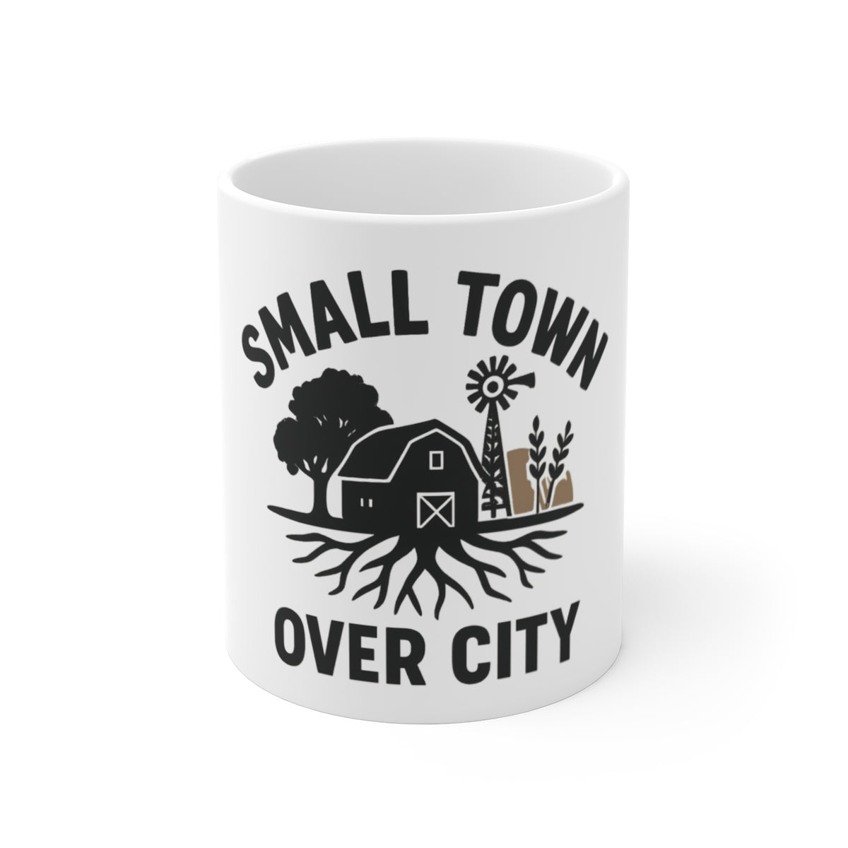 Small Town Roots Coffee Mug | Country Life Pride Cup | Rural Hometown Gift | Farmhouse Kitchen Decor | Small Town Over City