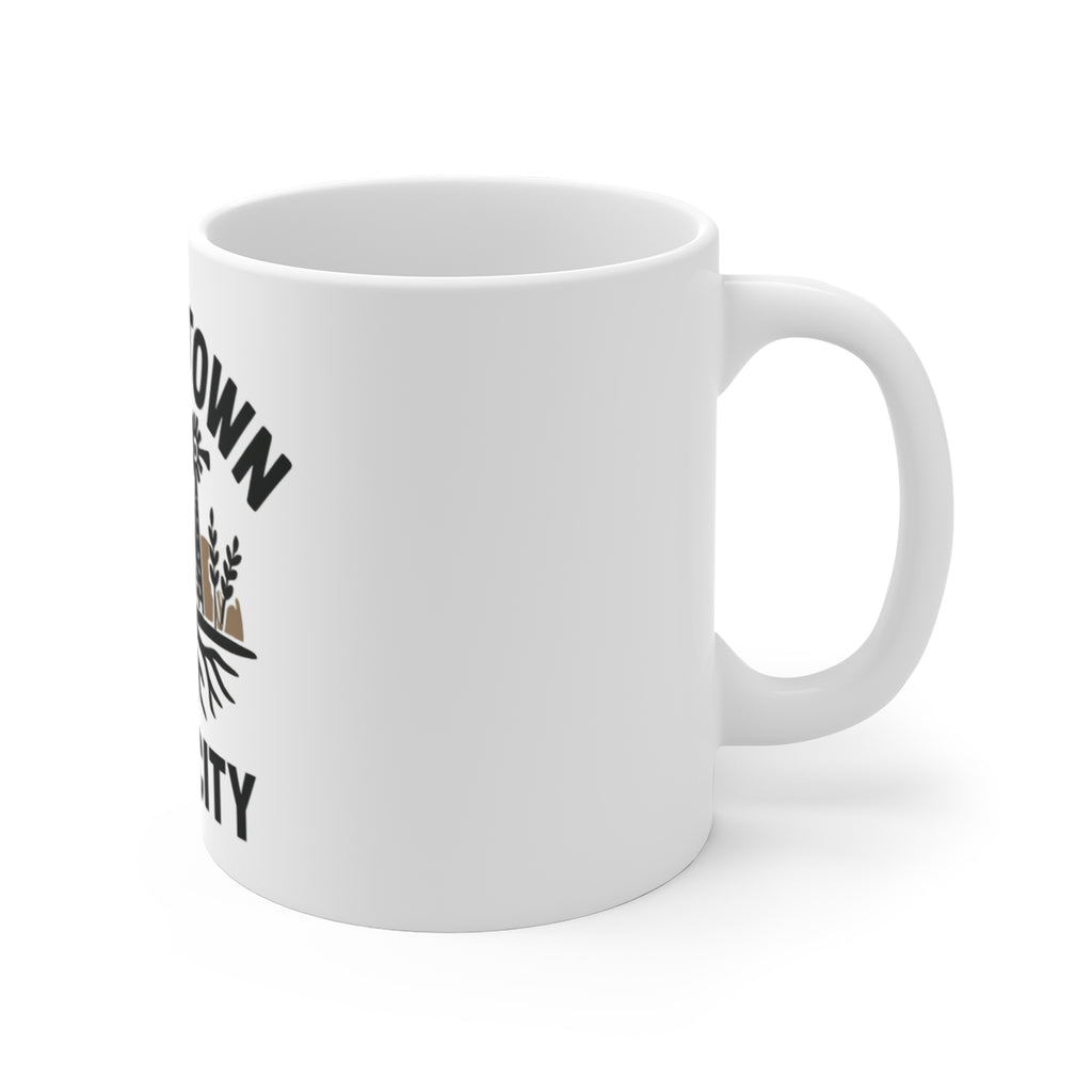 Small Town Roots Coffee Mug | Country Life Pride Cup | Rural Hometown Gift | Farmhouse Kitchen Decor | Small Town Over City
