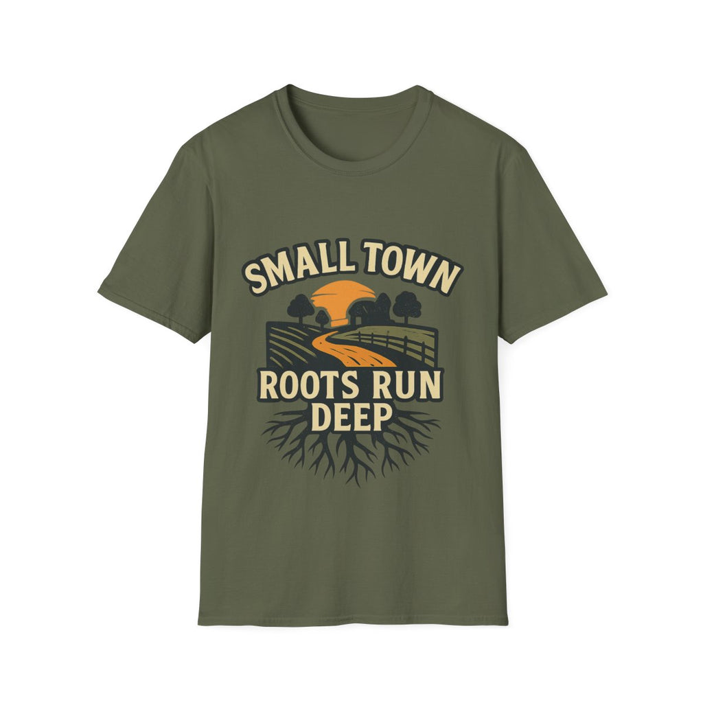 Small Town Roots Run Deep Shirt, Country Roads Graphic Tee, Rural Pride T-Shirt, Farmhouse Style Clothing, Country Lifestyle Gift