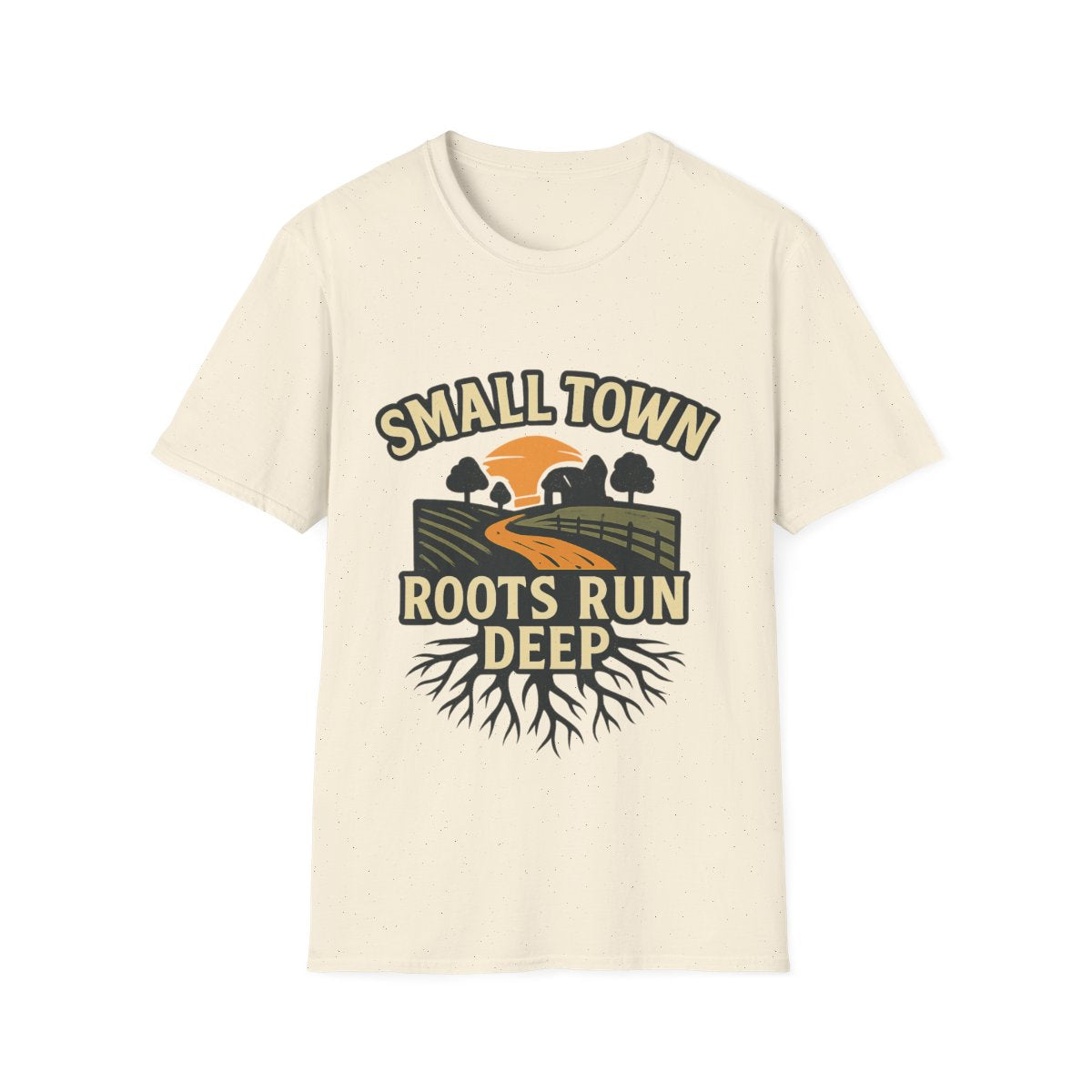 Small Town Roots Run Deep Shirt, Country Roads Graphic Tee, Rural Pride T-Shirt, Farmhouse Style Clothing, Country Lifestyle Gift