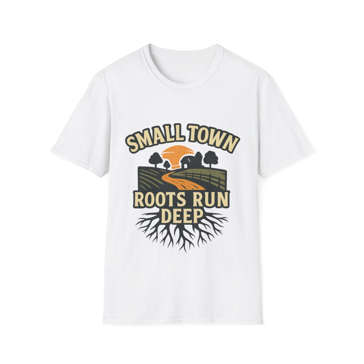 Small Town Roots Run Deep Shirt, Country Roads Graphic Tee, Rural Pride T-Shirt, Farmhouse Style Clothing, Country Lifestyle Gift