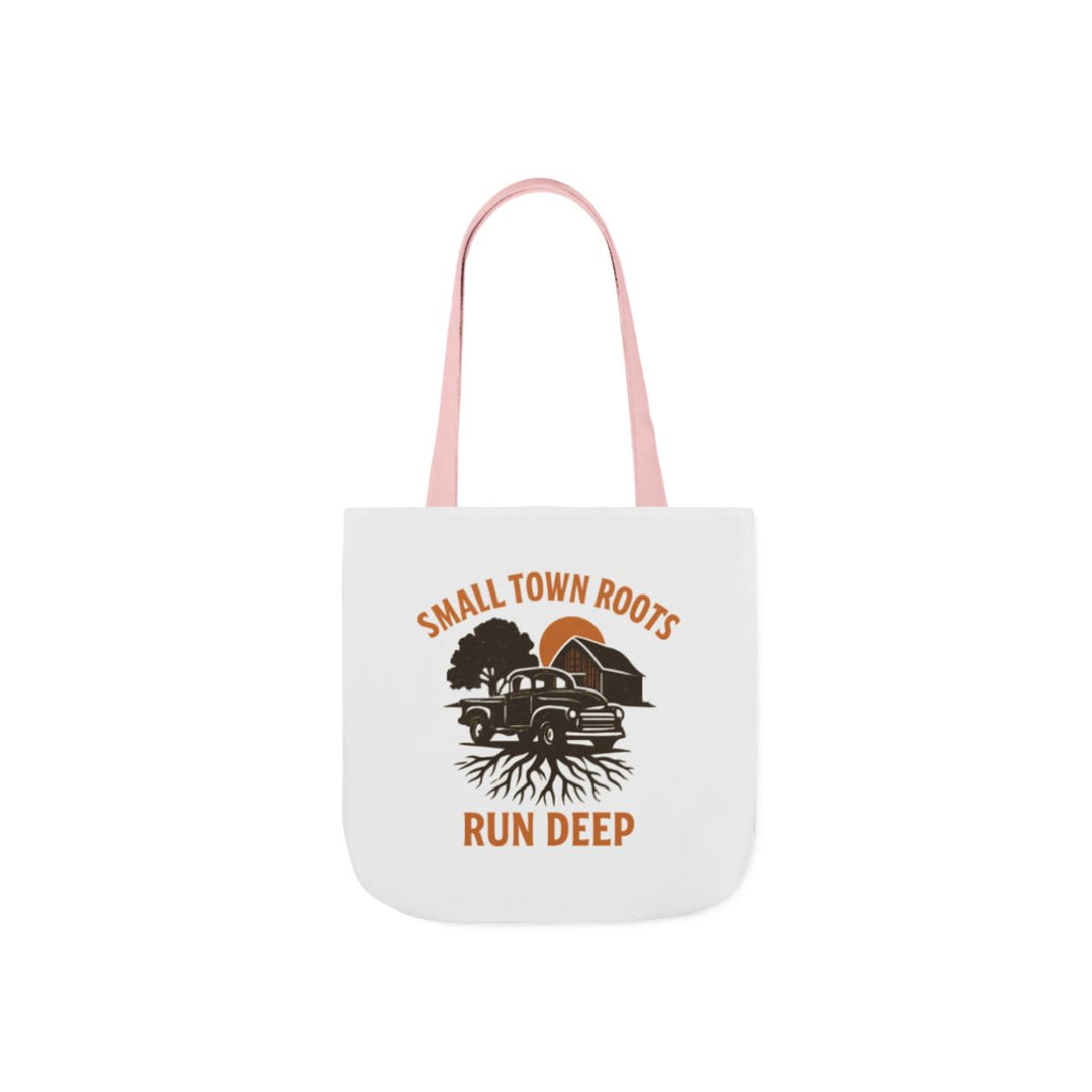 Small Town Roots Run Deep Tote Bag | Rural Heritage Pride Gift | Vintage Pickup Truck Barn Tote | Country Hometown Nostalgia Bag