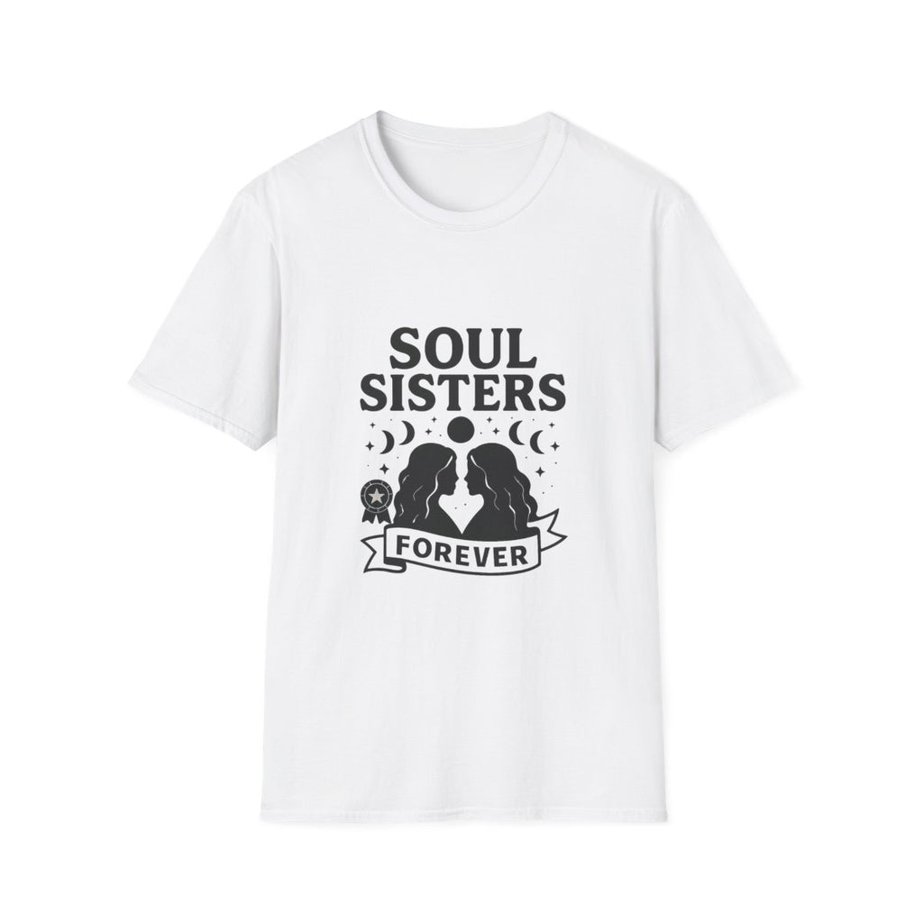Soul Sisters Forever Matching T-Shirts, Best Friend Shirts, Celestial Moon Phase Tees, BFF Gifts for Women, Soulmate Friendship