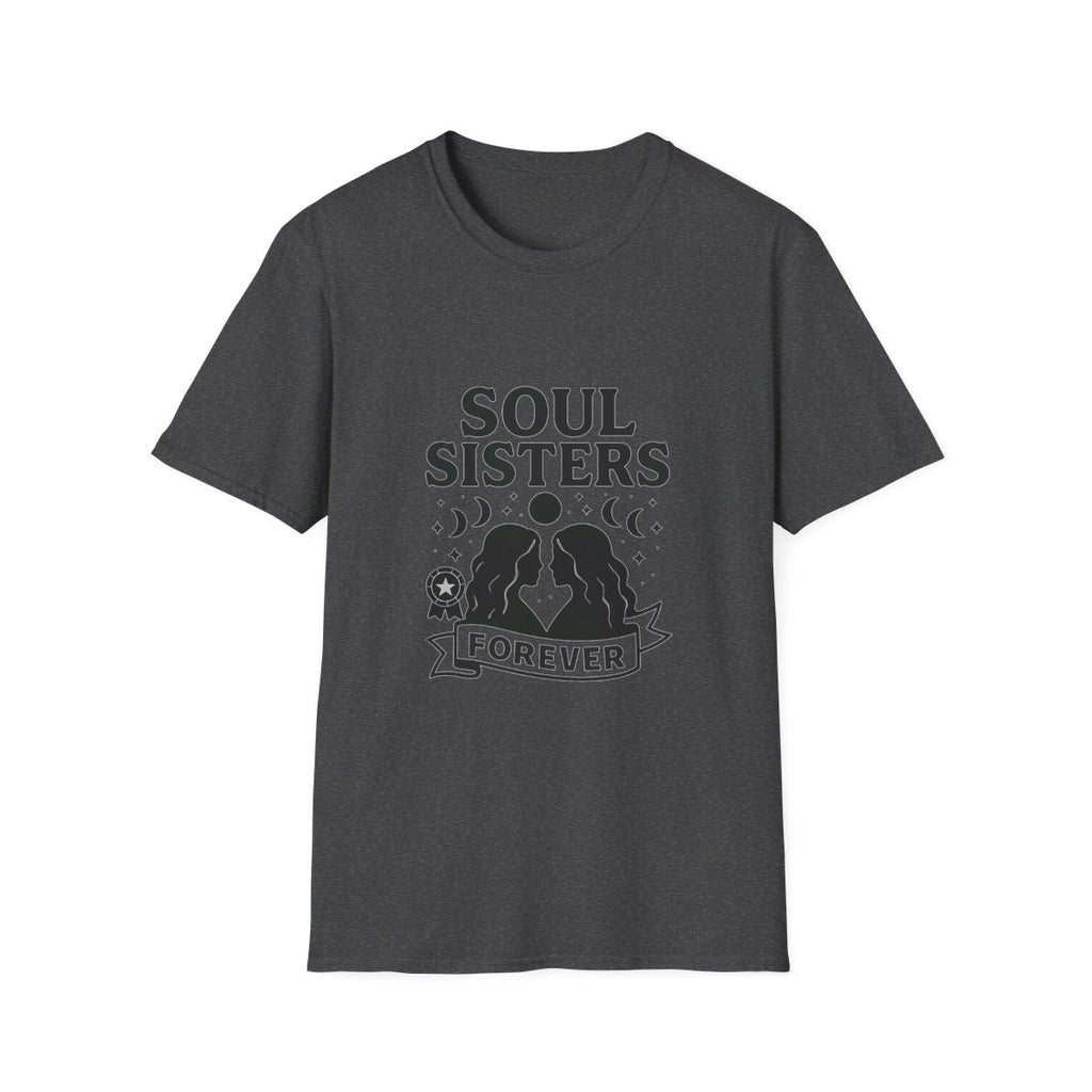Soul Sisters Forever Matching T-Shirts, Best Friend Shirts, Celestial Moon Phase Tees, BFF Gifts for Women, Soulmate Friendship