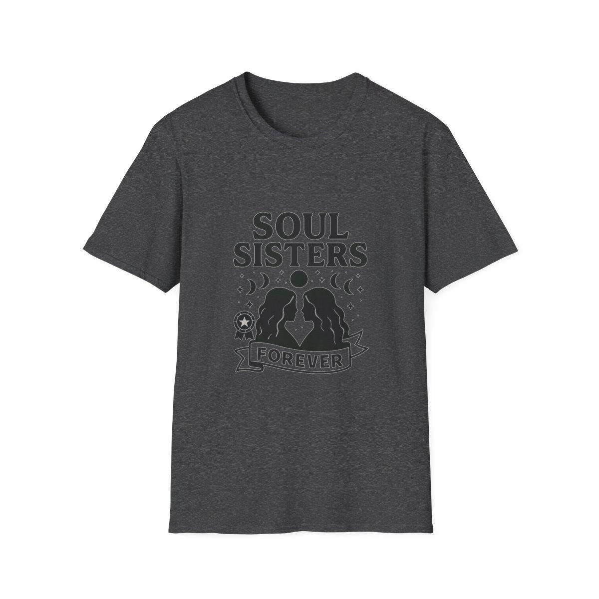 Soul Sisters Forever Matching T-Shirts, Best Friend Shirts, Celestial Moon Phase Tees, BFF Gifts for Women, Soulmate Friendship
