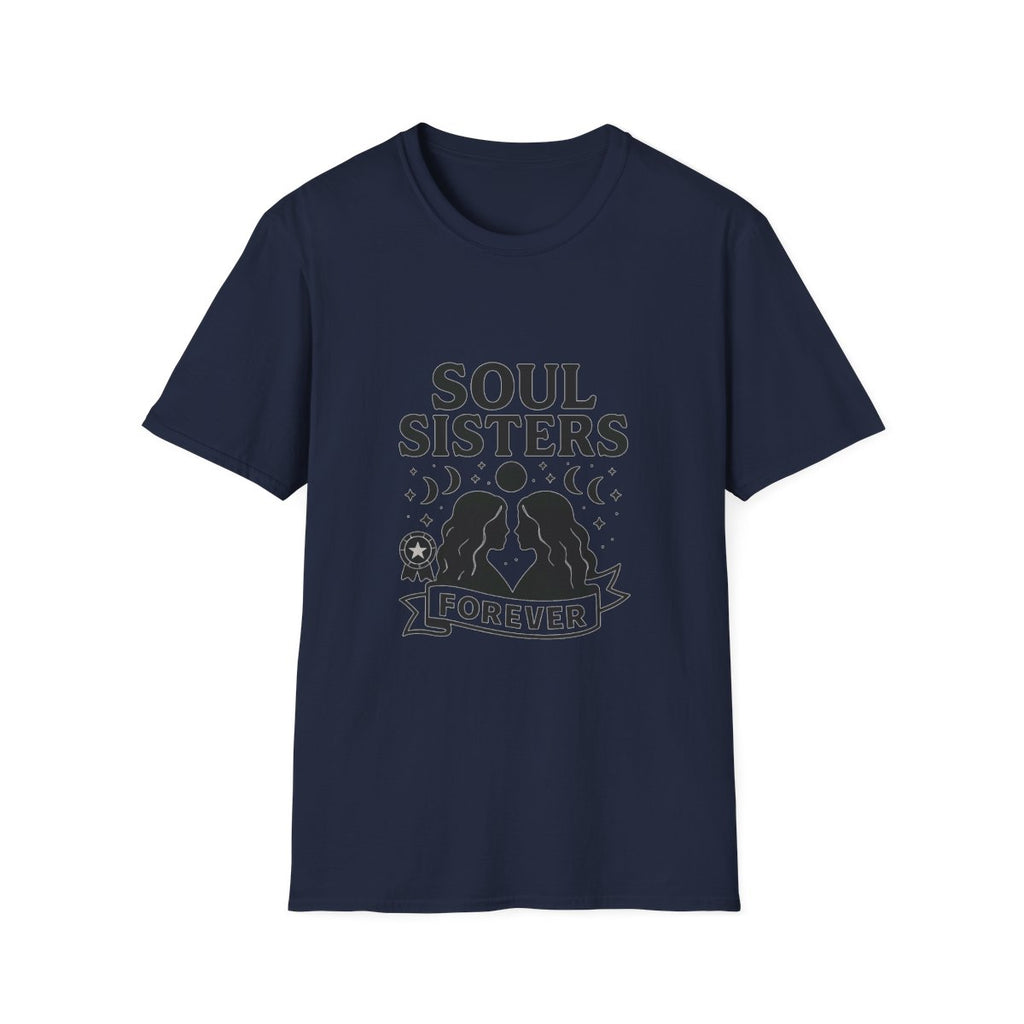 Soul Sisters Forever Matching T-Shirts, Best Friend Shirts, Celestial Moon Phase Tees, BFF Gifts for Women, Soulmate Friendship