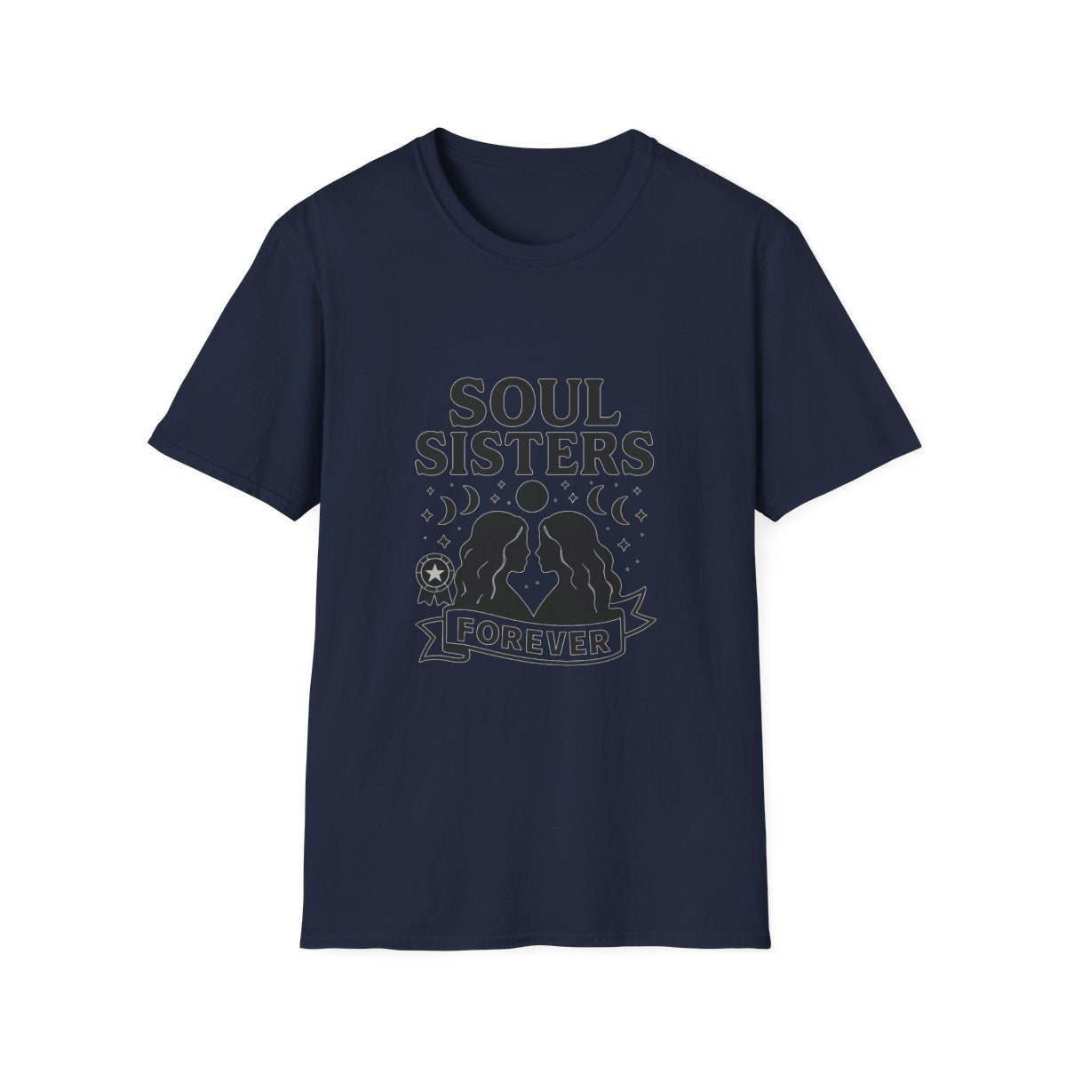 Soul Sisters Forever Matching T-Shirts, Best Friend Shirts, Celestial Moon Phase Tees, BFF Gifts for Women, Soulmate Friendship