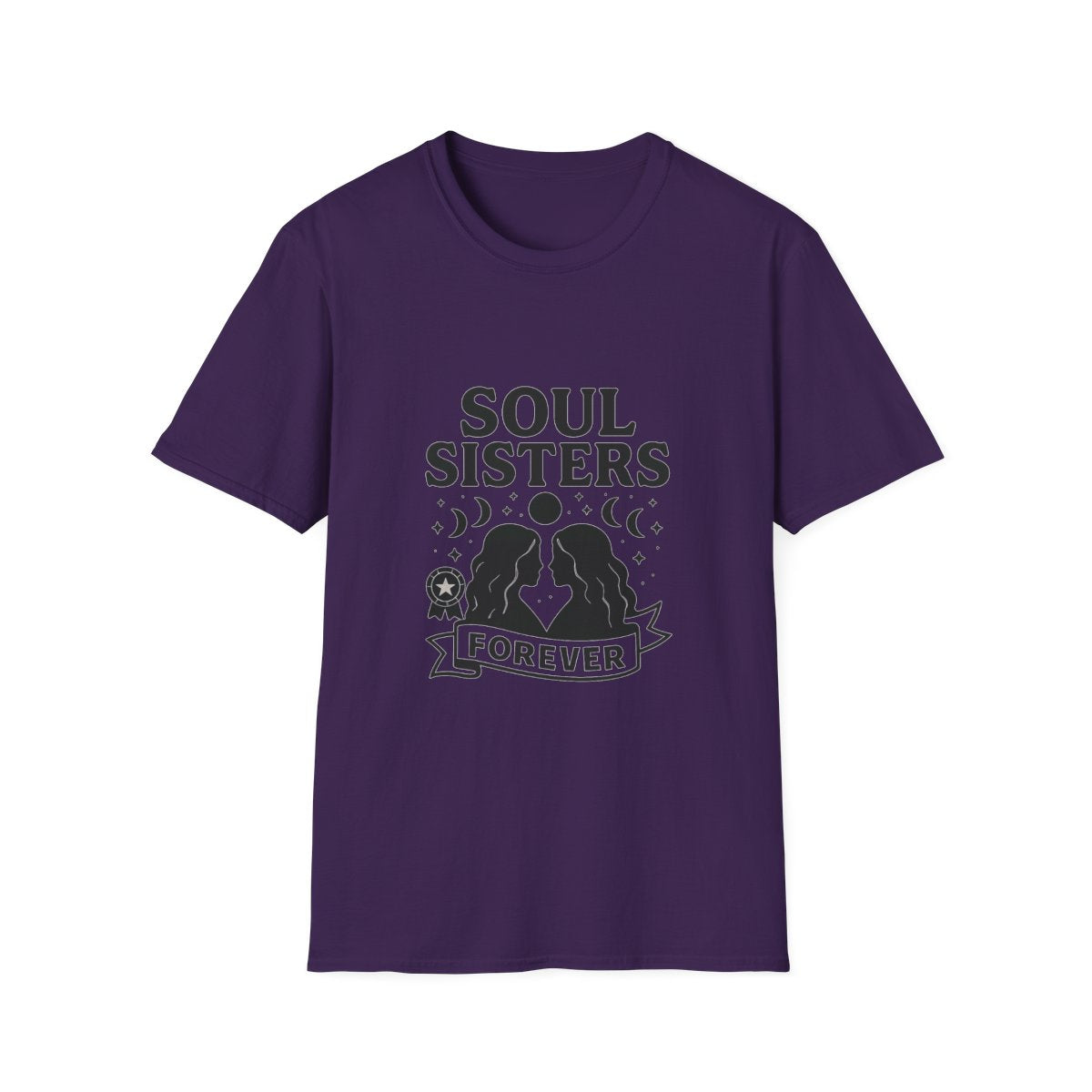 Soul Sisters Forever Matching T-Shirts, Best Friend Shirts, Celestial Moon Phase Tees, BFF Gifts for Women, Soulmate Friendship