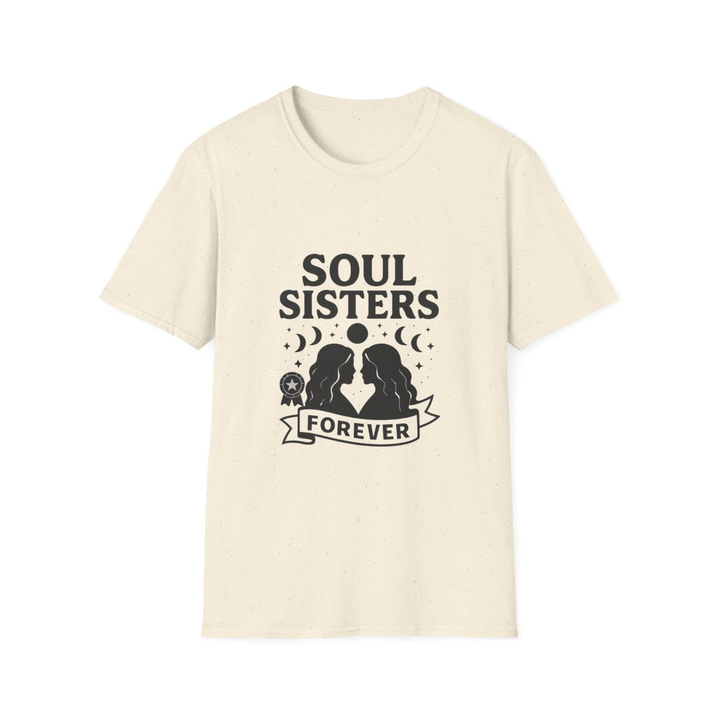 Soul Sisters Forever Matching T-Shirts, Best Friend Shirts, Celestial Moon Phase Tees, BFF Gifts for Women, Soulmate Friendship