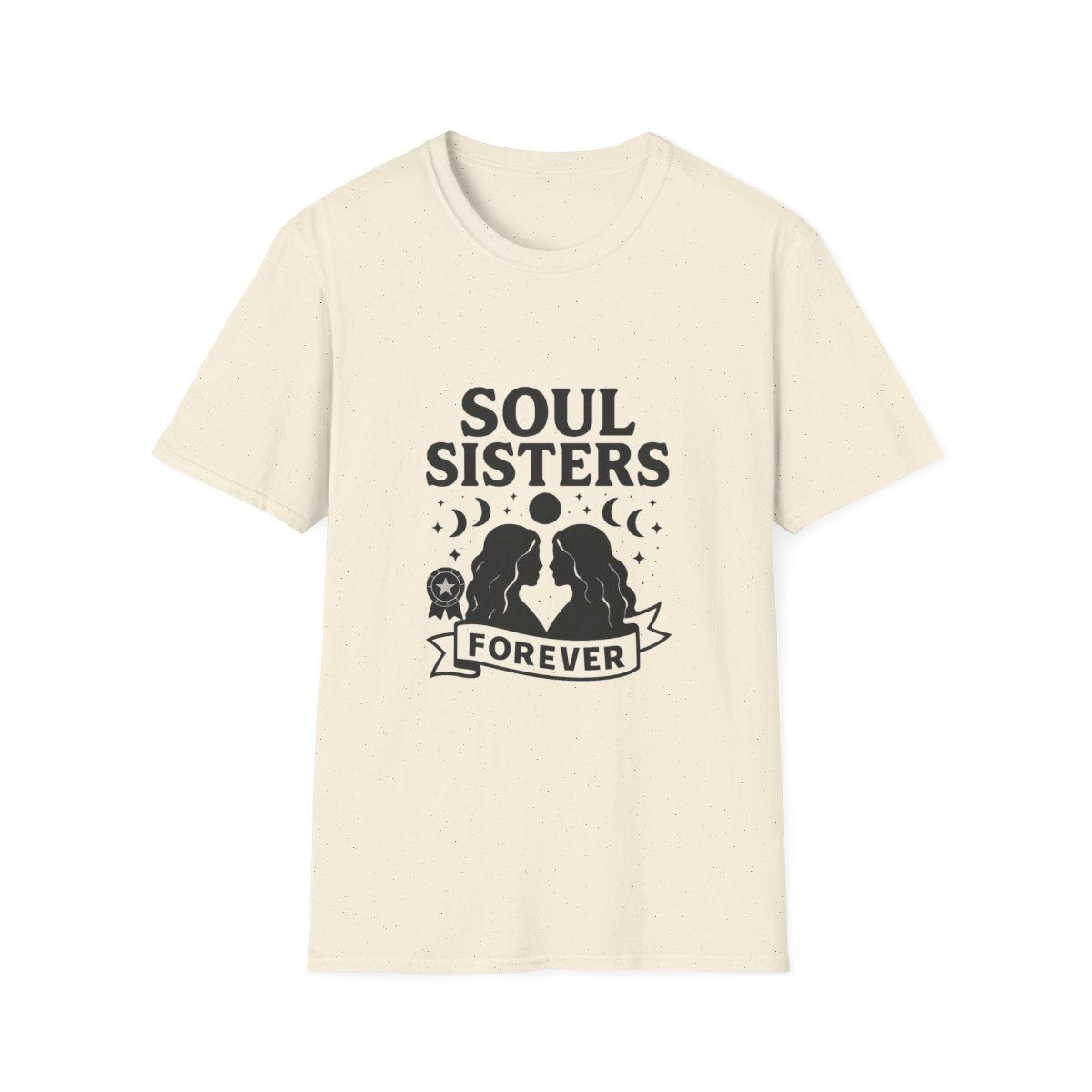 Soul Sisters Forever Matching T-Shirts, Best Friend Shirts, Celestial Moon Phase Tees, BFF Gifts for Women, Soulmate Friendship