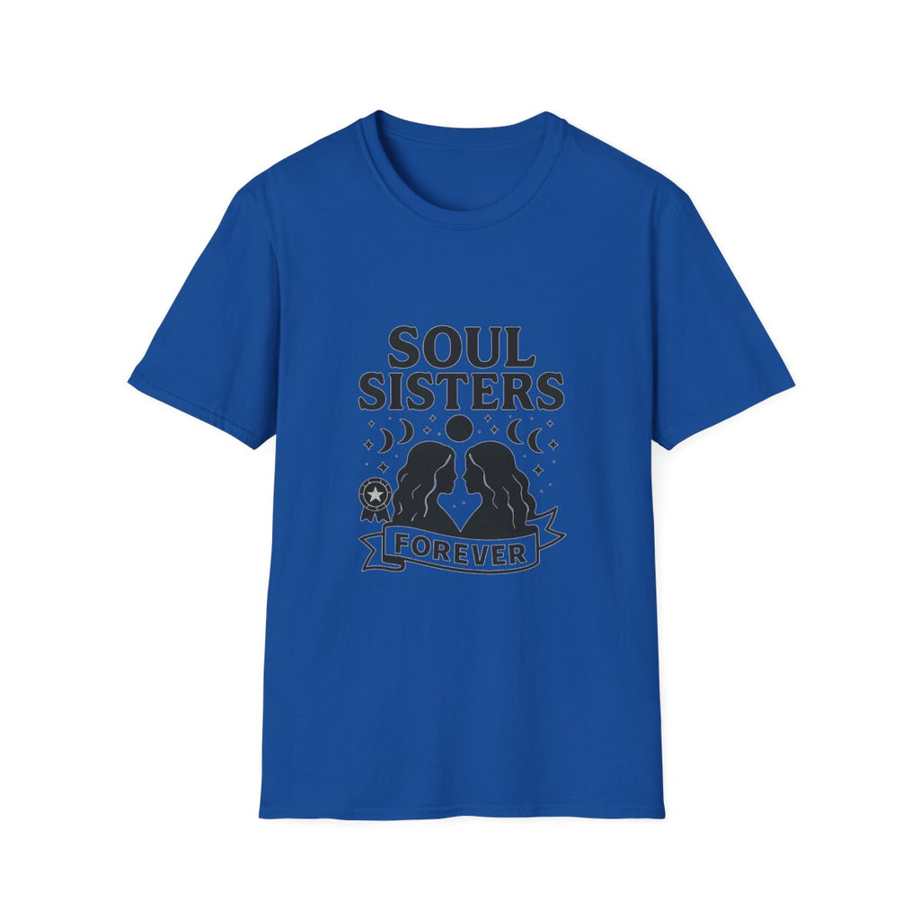 Soul Sisters Forever Matching T-Shirts, Best Friend Shirts, Celestial Moon Phase Tees, BFF Gifts for Women, Soulmate Friendship