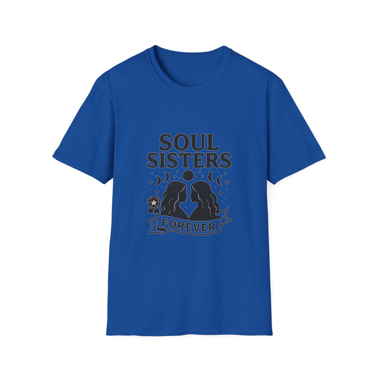 Soul Sisters Forever Matching T-Shirts, Best Friend Shirts, Celestial Moon Phase Tees, BFF Gifts for Women, Soulmate Friendship