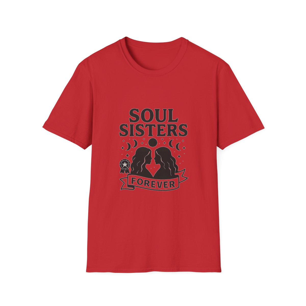 Soul Sisters Forever Matching T-Shirts, Best Friend Shirts, Celestial Moon Phase Tees, BFF Gifts for Women, Soulmate Friendship
