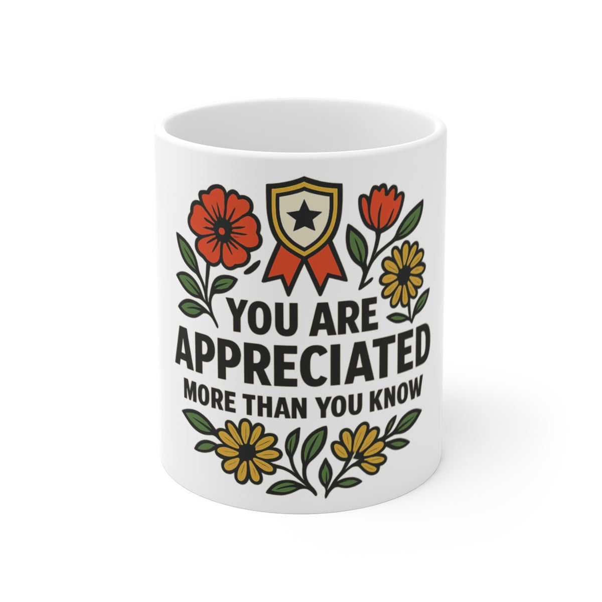 Teacher Appreciation Mug Gift, You Are Appreciated More Than You Know, Floral Teacher Gift, End of Year Teacher Mug, Thank You