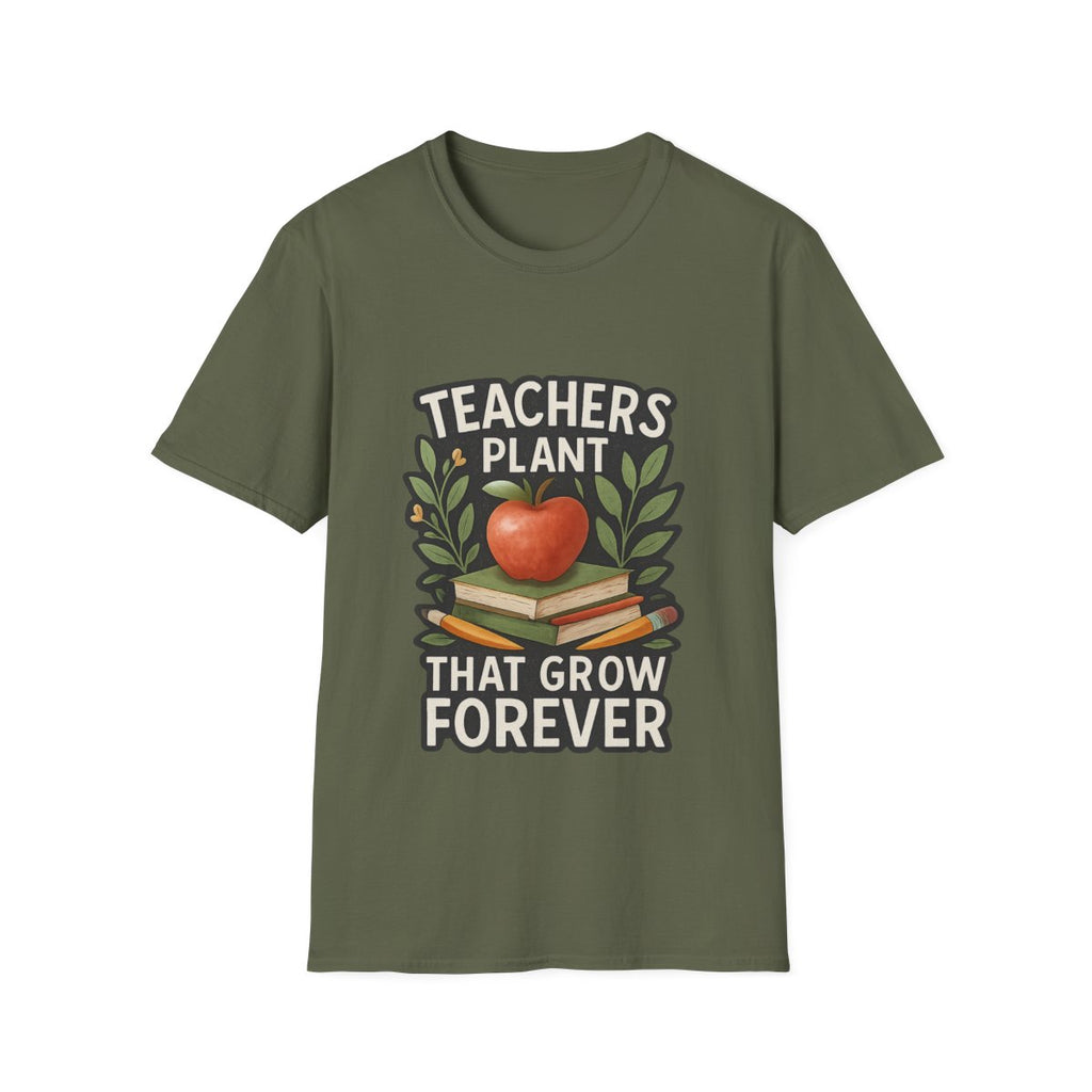 Teacher Appreciation Shirt Teachers Plant Seeds That Grow Forever Tee Gift for Teacher Watercolor Botanical Thank You Teacher Tshirt