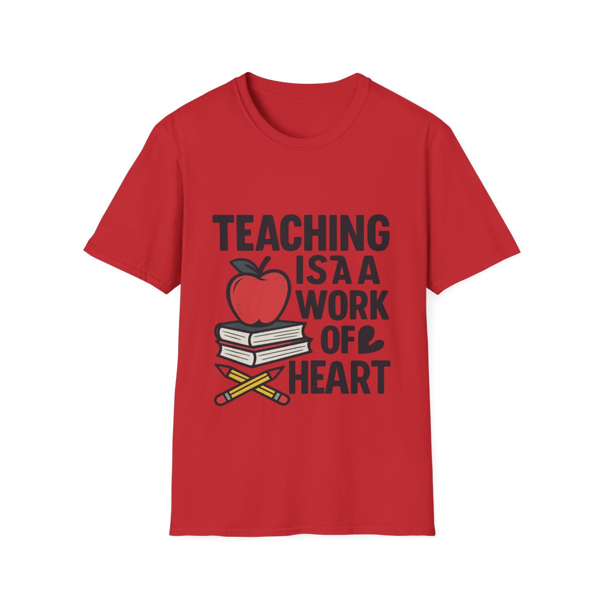 Teacher Appreciation Shirt, Teaching is a Work of Heart Tshirt, Teacher Gift, Educator Shirt, Teacher Week Gift, Apple Pencil Tee