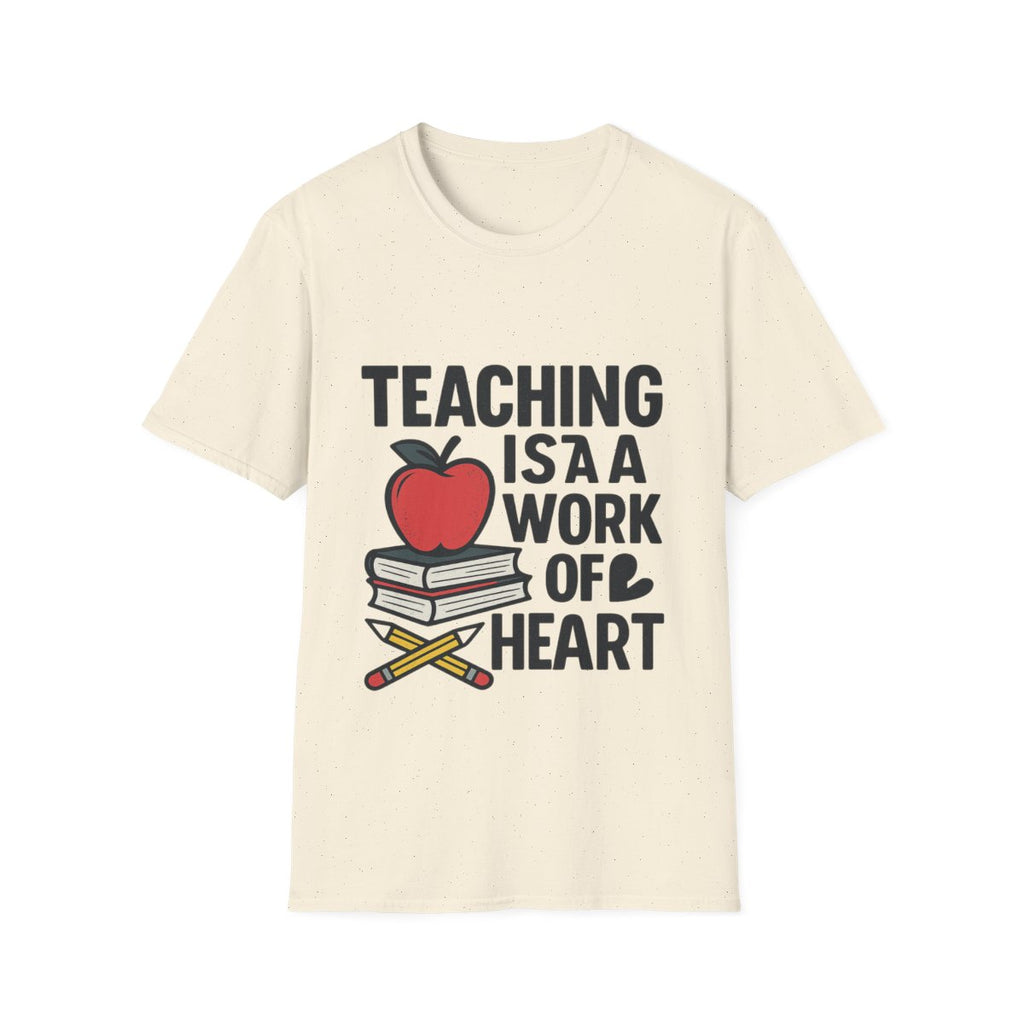 Teacher Appreciation Shirt, Teaching is a Work of Heart Tshirt, Teacher Gift, Educator Shirt, Teacher Week Gift, Apple Pencil Tee